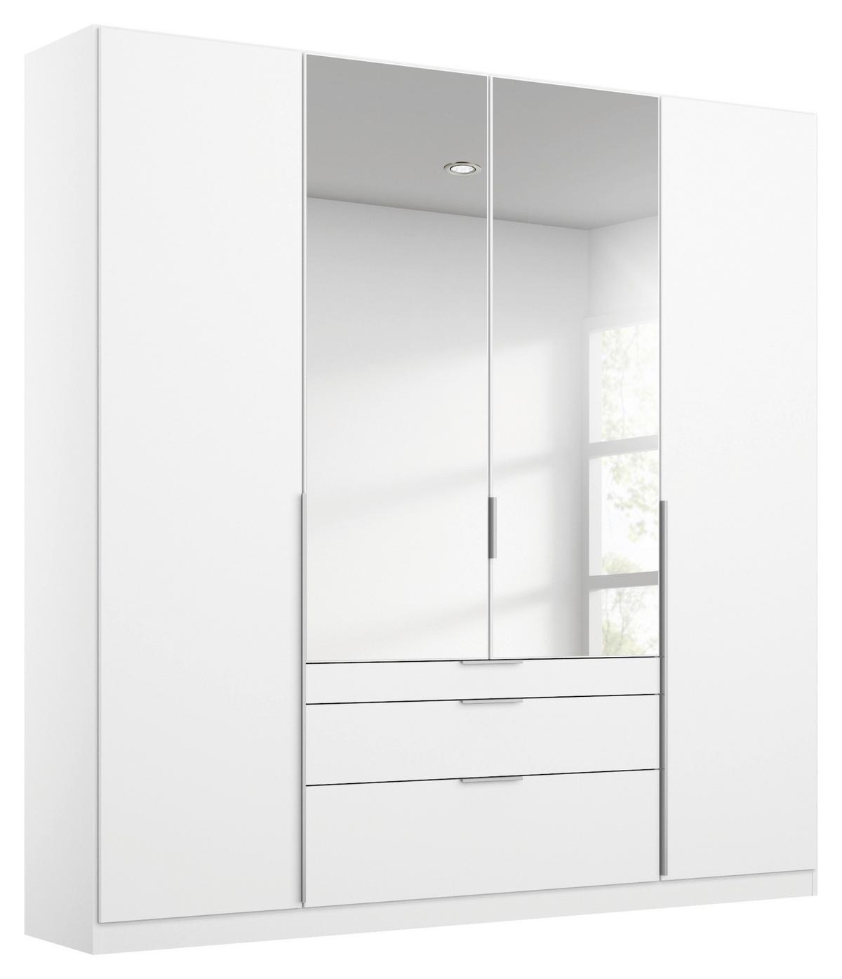 DULAP USI ROTATIVE ALABAMA - argintiu/alb, Modern, material pe bază de lemn (181/229/54cm) - Modern Living
