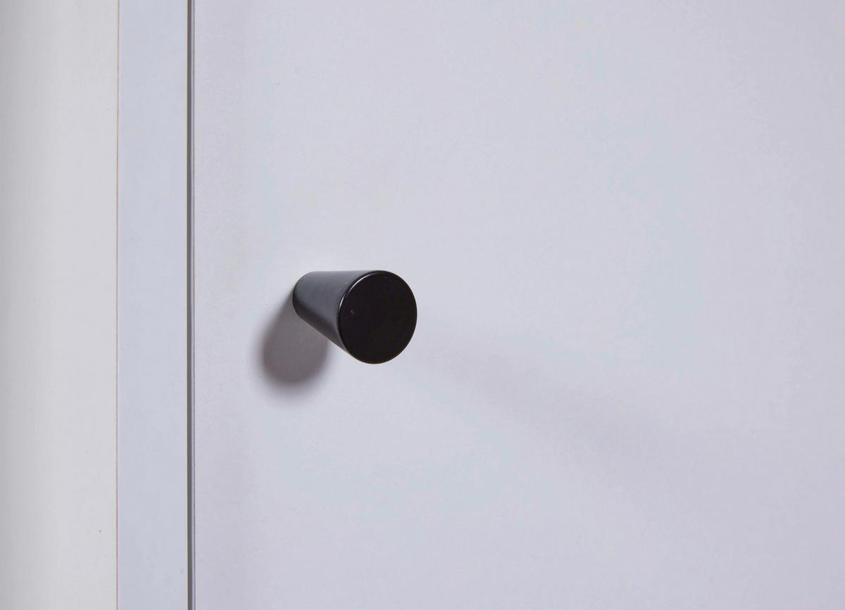Weinschrank Sicilia Weiß/Eiche Artisan - Schwarz/Weiß, MODERN, Holzwerkstoff/Kunststoff (76,8/124,4/33cm) - Mömax