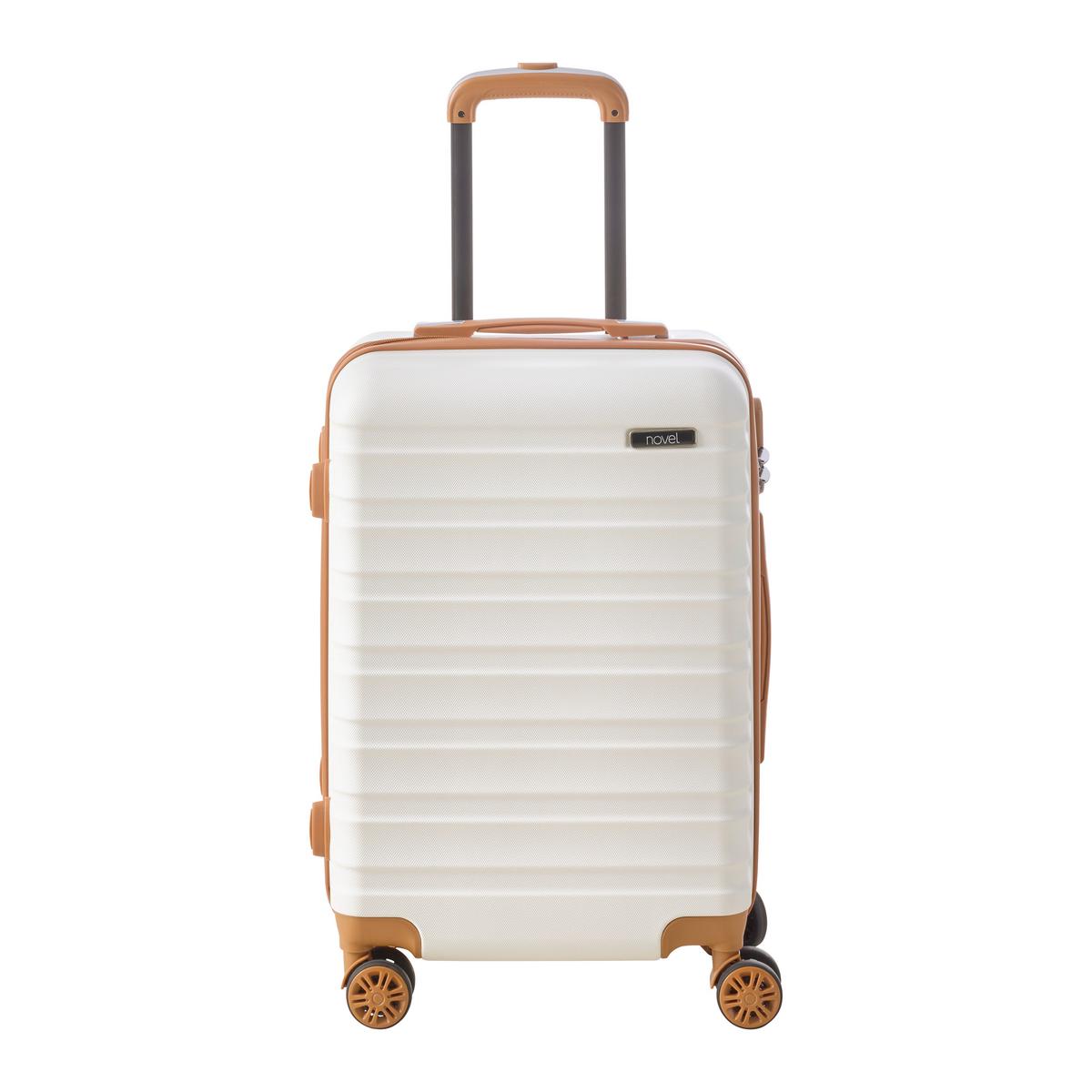Reisekofferset Florenz Braun/Weiß, 3-teilig - Braun/Weiß, KONVENTIONELL, Kunststoff/Textil - Mömax