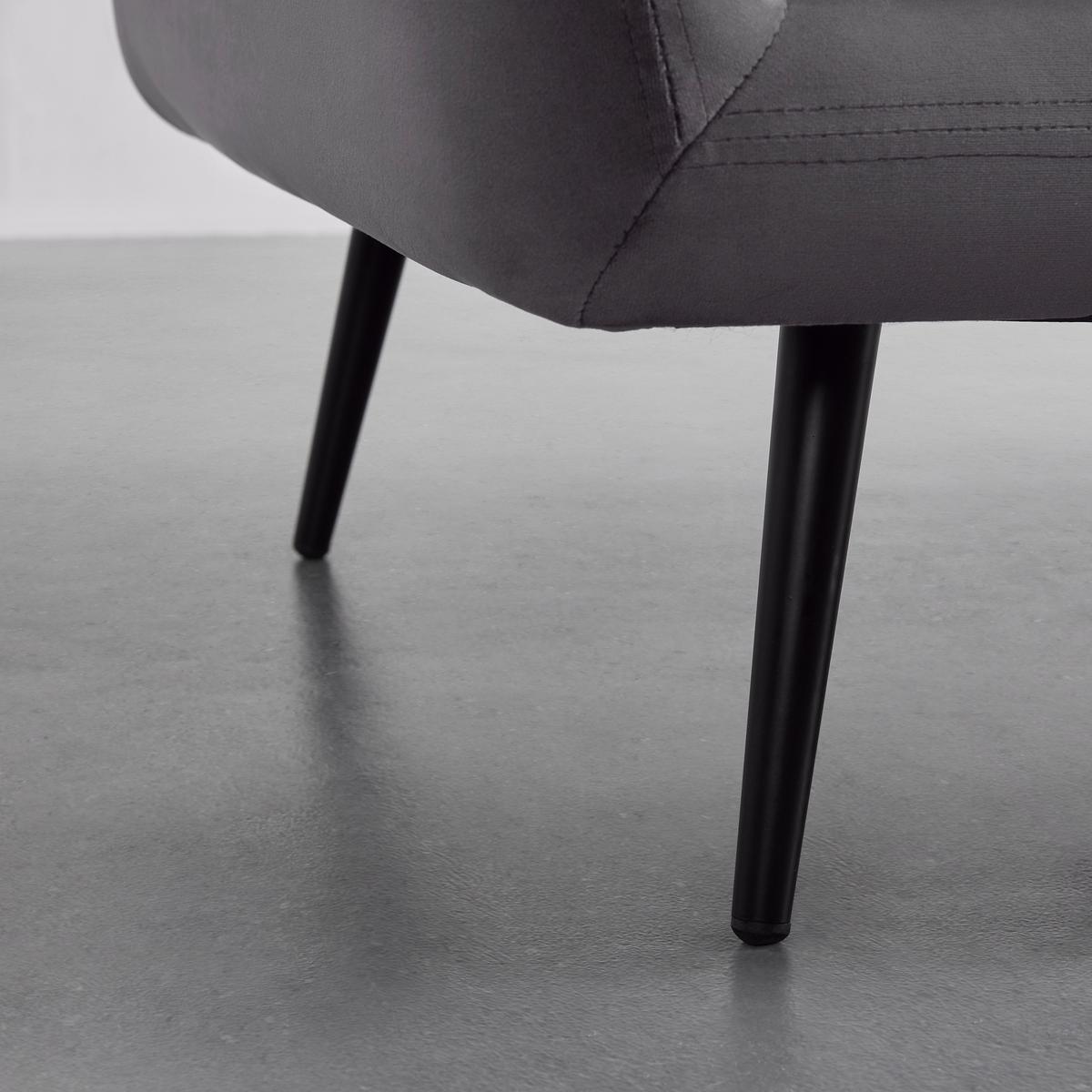 Rekamié Emilia - sötétszürke/szürke, Modern, textil/fa (75/73/162cm) - Bessagi Home