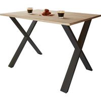 Schreibtisch Lona - Schwarz/Sonoma Eiche, Design (160/80/76cm) - MID.YOU