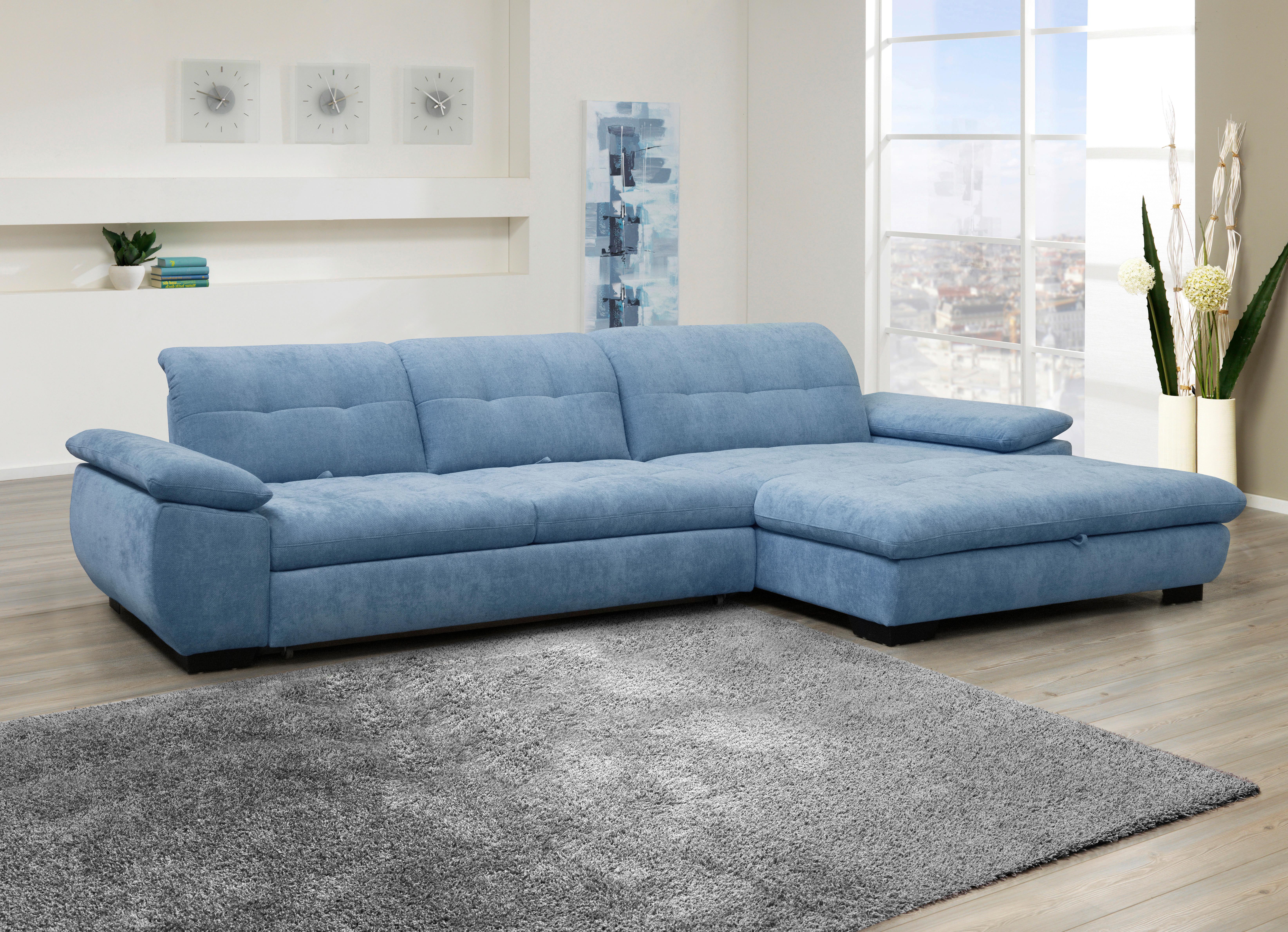 Kutna Garnitura Bellagio - plava/crna, Moderno, karton/drvni materijal (328/198cm) - Modern Living