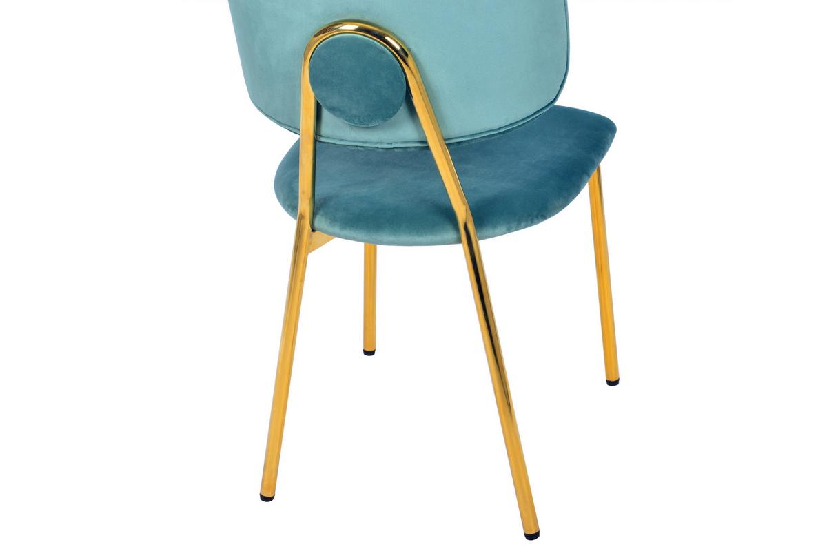 Szék Szett Kian 100 - aranyszínű/mentazöld, Modern, textil/fém (47/80/51cm) - Kayoom
