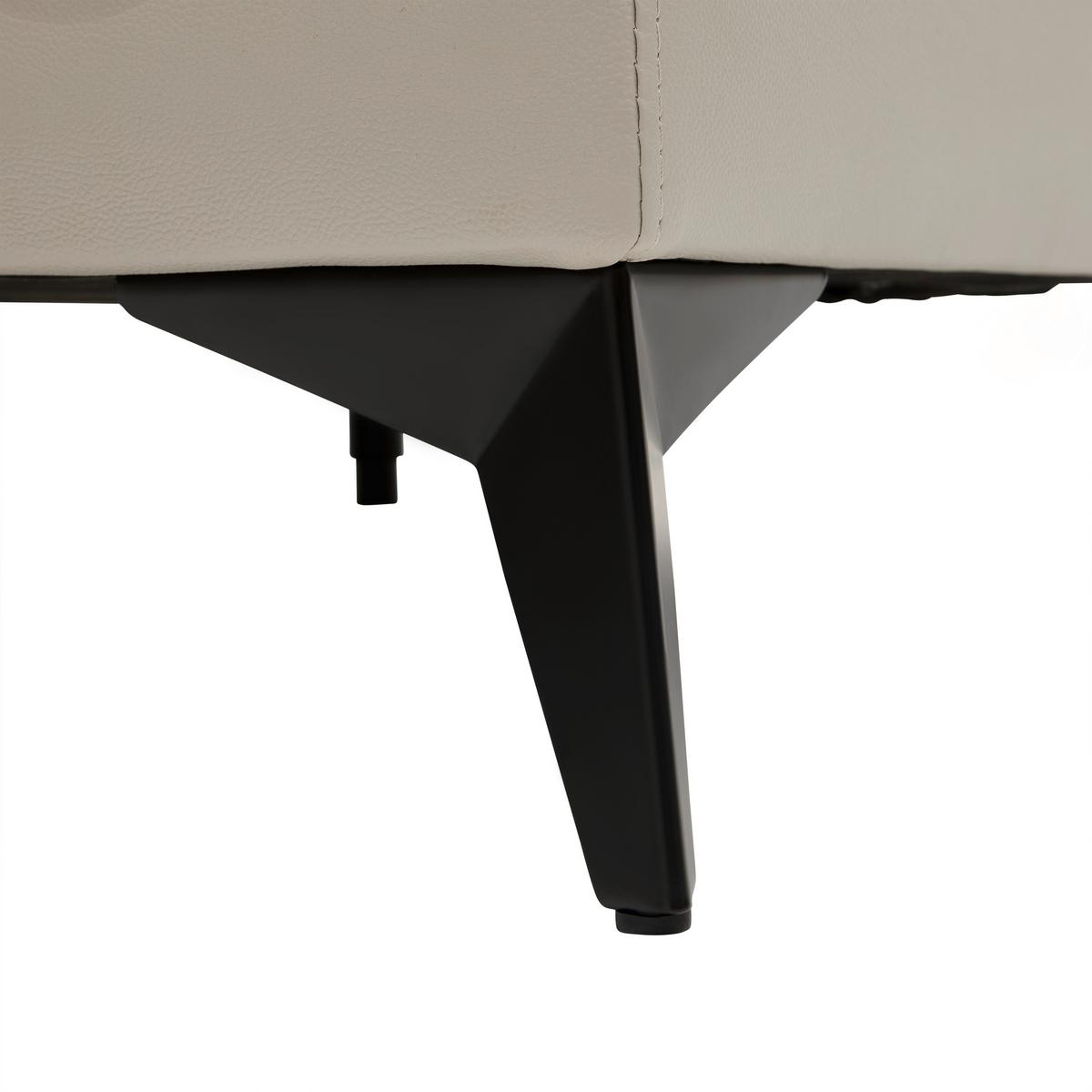 Ecksofa Bari Beige - beige/noir, Konventionell, cuir/métal (214/75-95/102-163cm) - Mömax