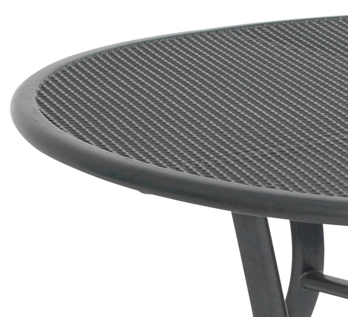 Gartentisch Toulouse Grau Stahl ca. 80x80x74cm - Grau, Basics, Metall (80/80/74cm) - Gardenson