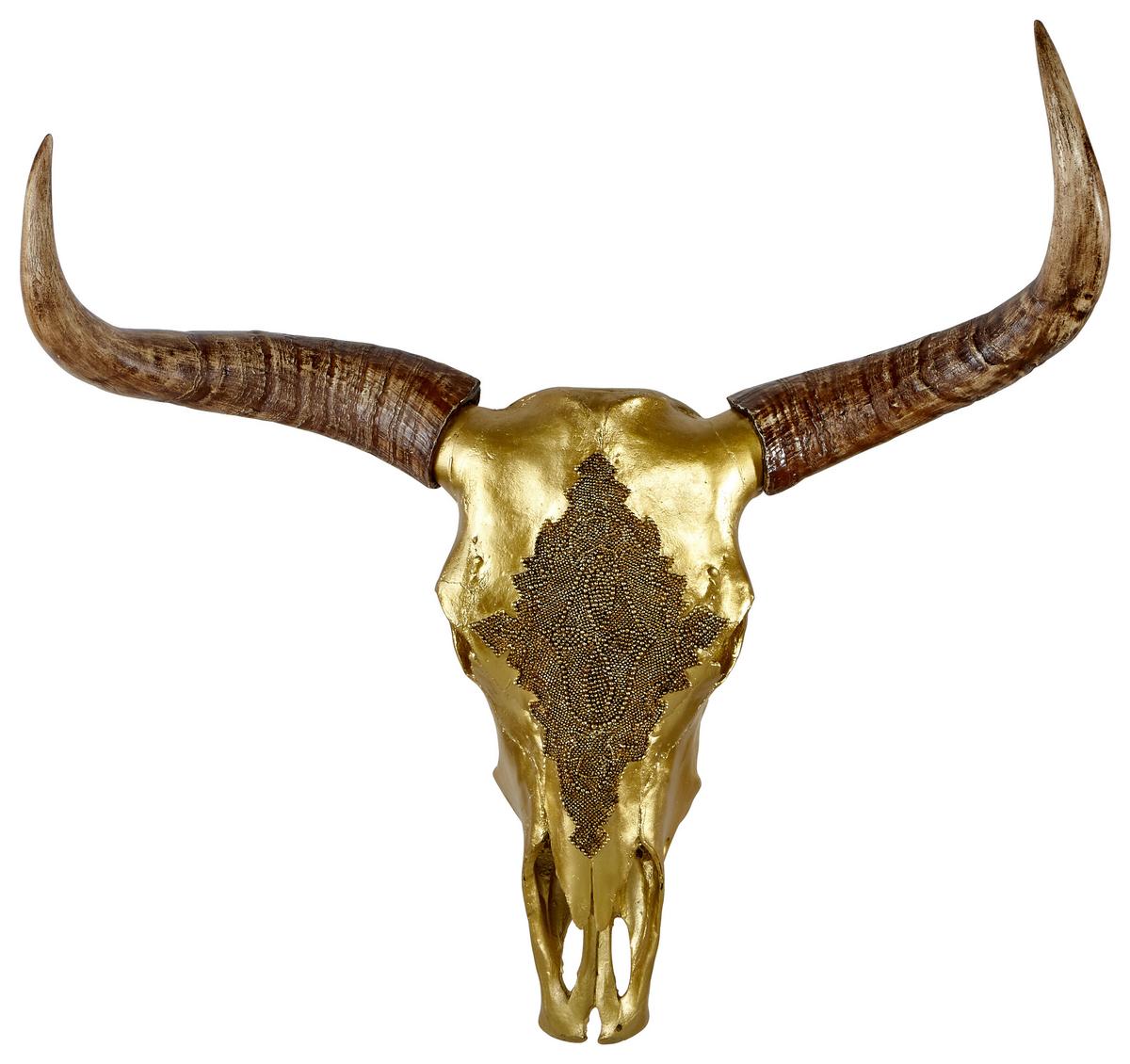 BYK DEKORACYJNY ZŁOTY BYK - kolor złoty, Basics, tworzywo sztuczne (71/20/71cm) - Ambia Home