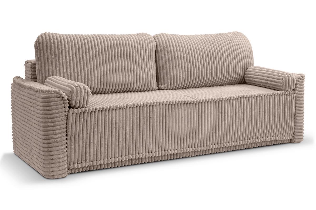 Schlafsofa Grubs Graubeige - Greige/Schwarz, Basics, Holz/Kunststoff (225/96/93cm) - MID.YOU