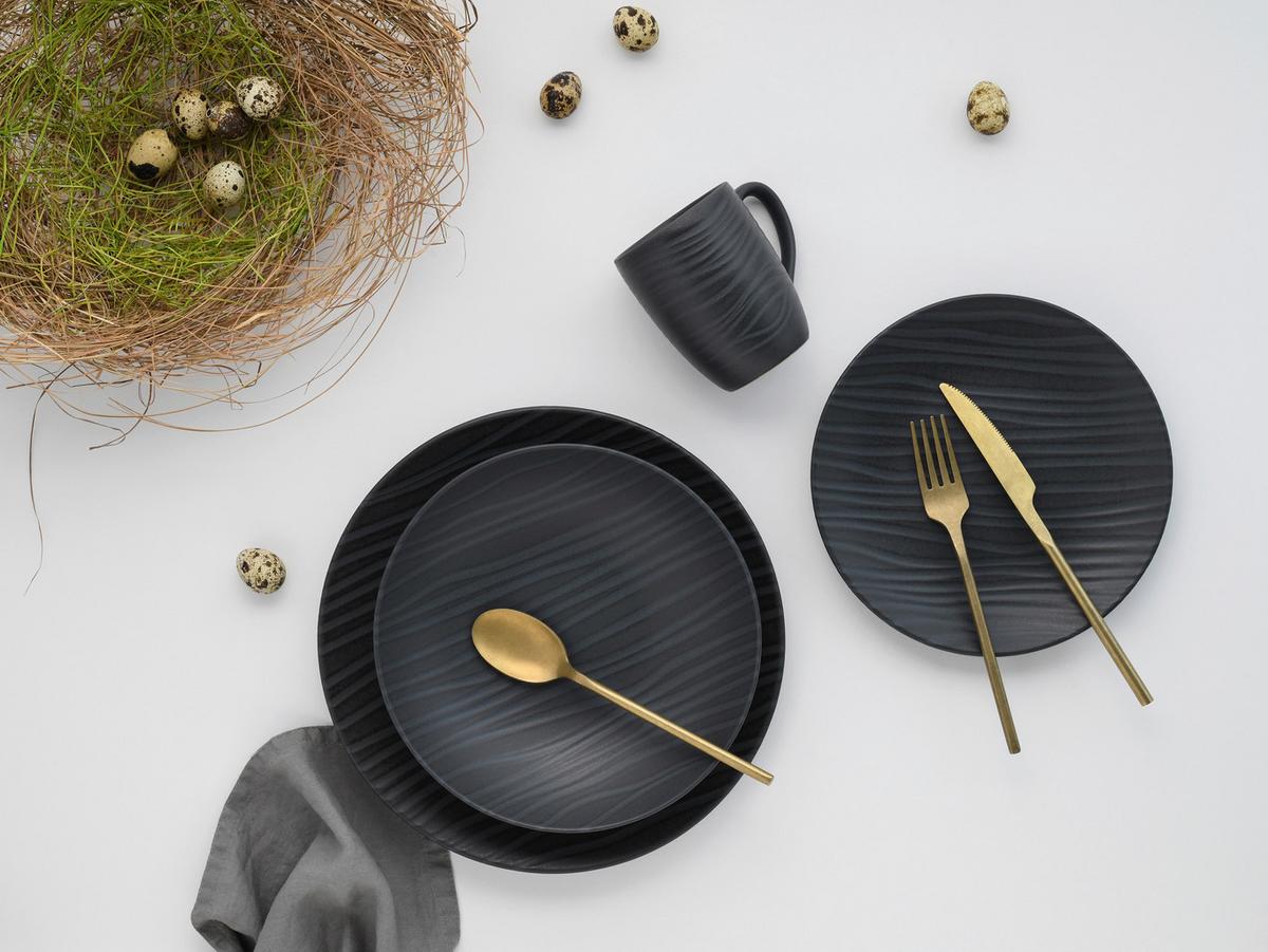 Kombinirani Servis Waves, 16-Delni - antracit, Basics, keramika - Creatable