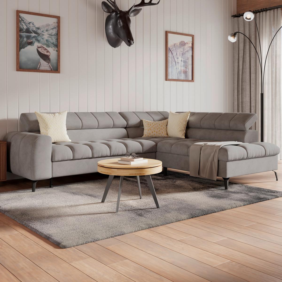 Coltar VOLF - gri-albăstrui/negru, Trend, plastic/textil (261/203cm) - Modern Living