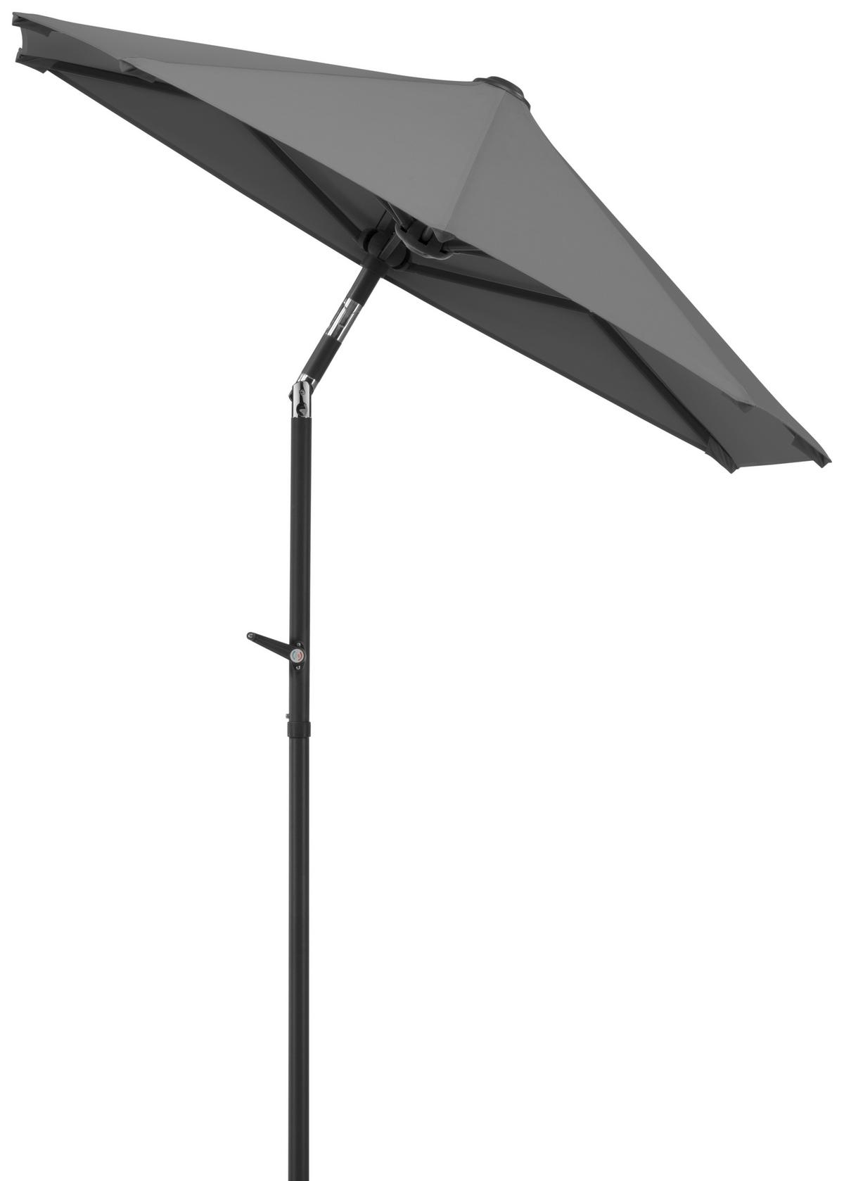 Ampelschirm Salerno Mezza ca.150x228x150cm Anthrazit - Anthrazit, Basics, Textil/Metall (150/228/150cm) - Schneider