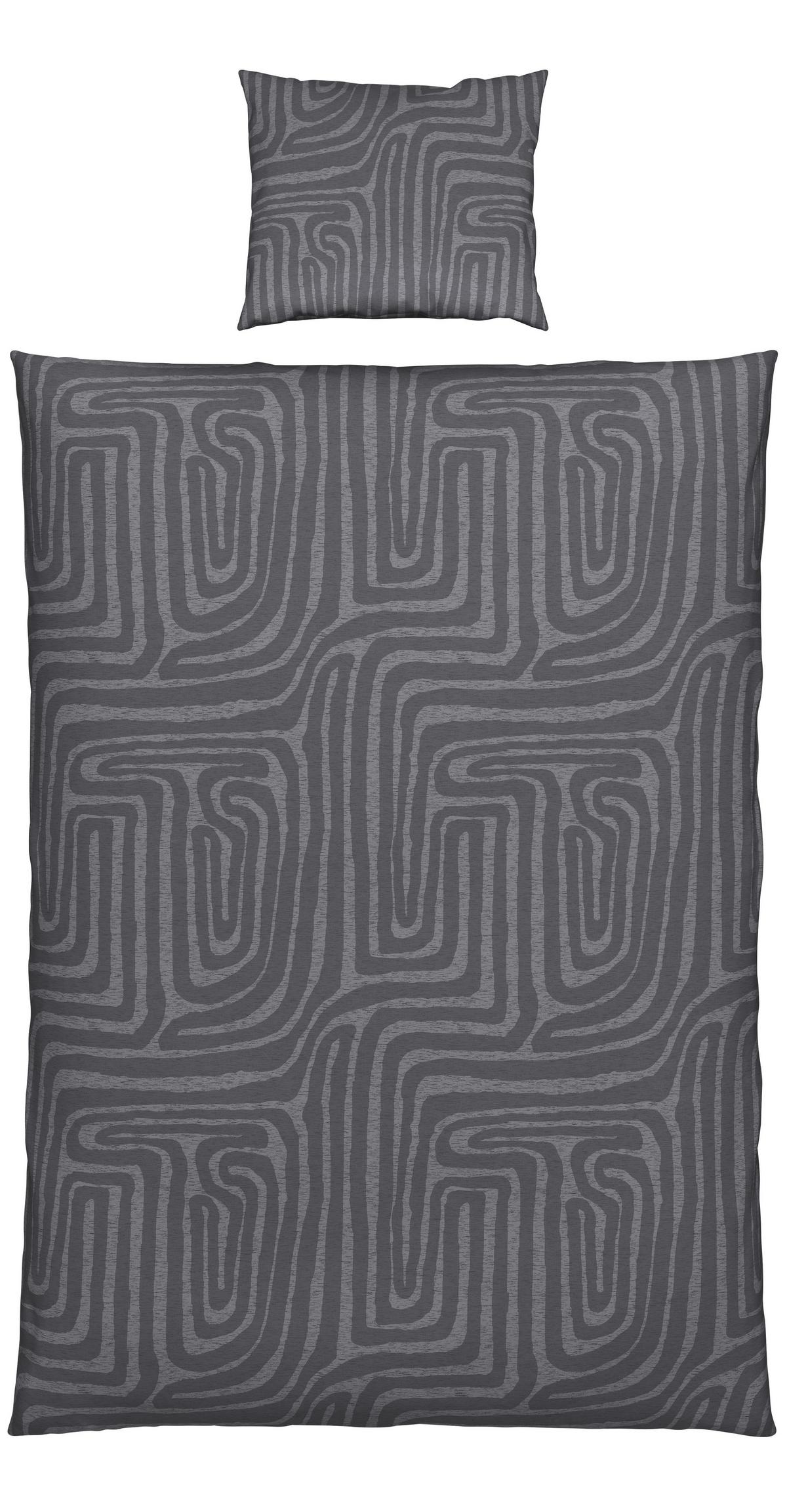 BETTWÄSCHESET LIAM - Grau, Modern, Textil (160/210cm) - Modern Living