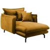 Relaxsessel Lava Gelb Velours - Gelb/Schwarz, MODERN, Textil/Metall (111/101/167cm) - Livetastic