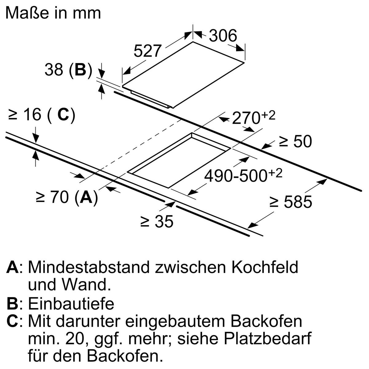 Glaskeramikkochfeld PKF375FP2E Schwarz - Schwarz/Alufarben, MODERN, Glas/Metall (30,6/3,8/52,7cm) - Bosch