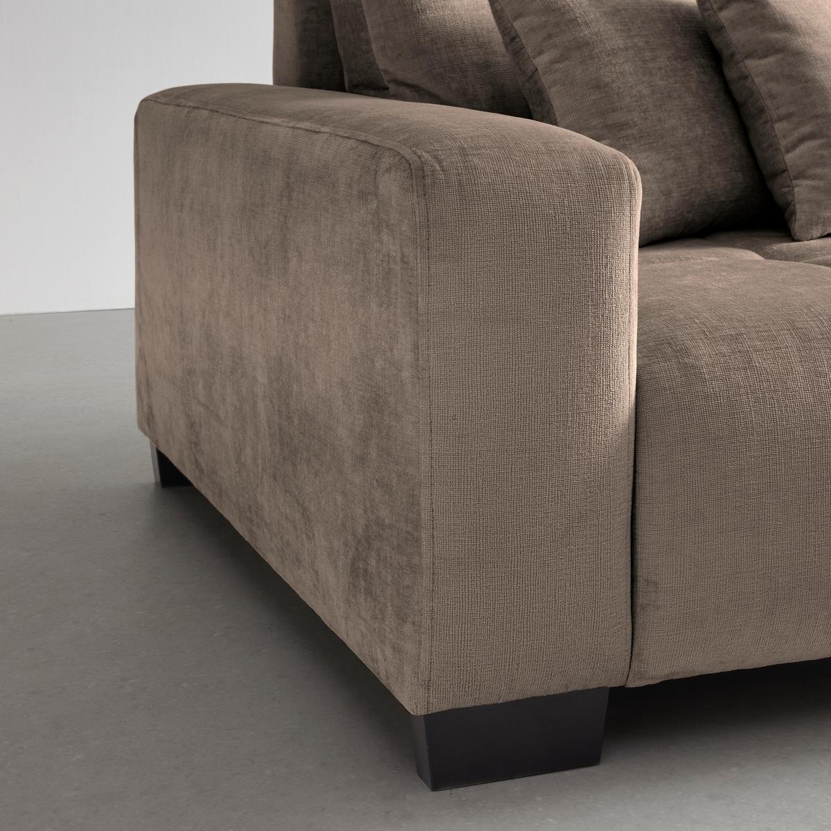 Bigsofa Matteo Braun - Schwarz/Braun, MODERN, Holz (246/93/124cm) - Based