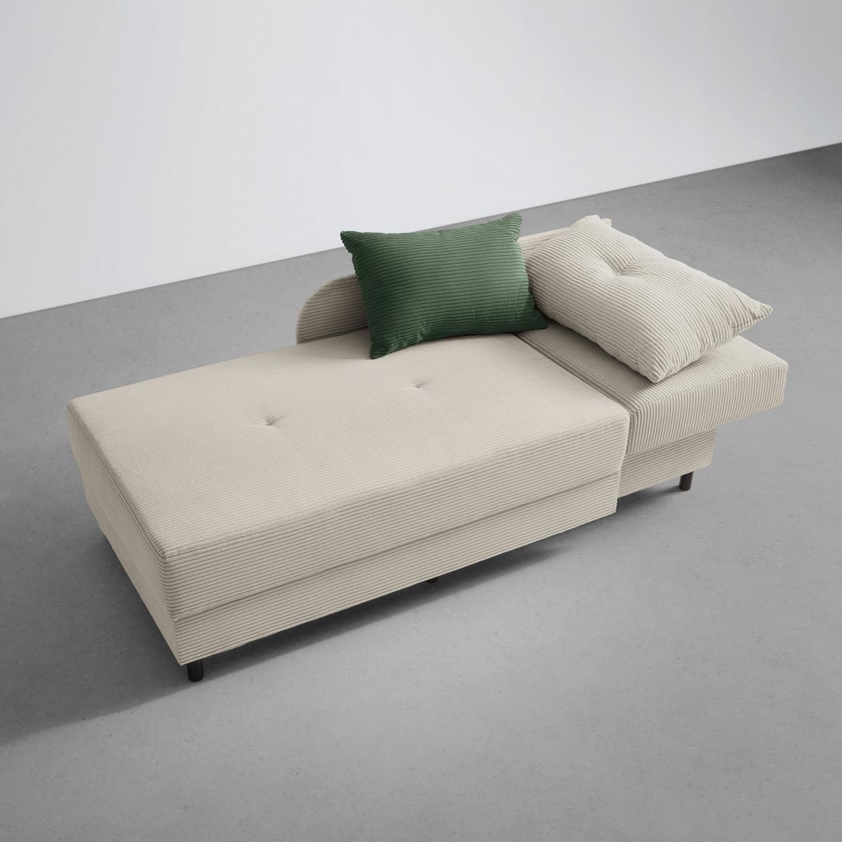 Liege Nova Beige - Beige/Schwarz, MODERN, Holz/Textil (145/62/85cm) - Mömax