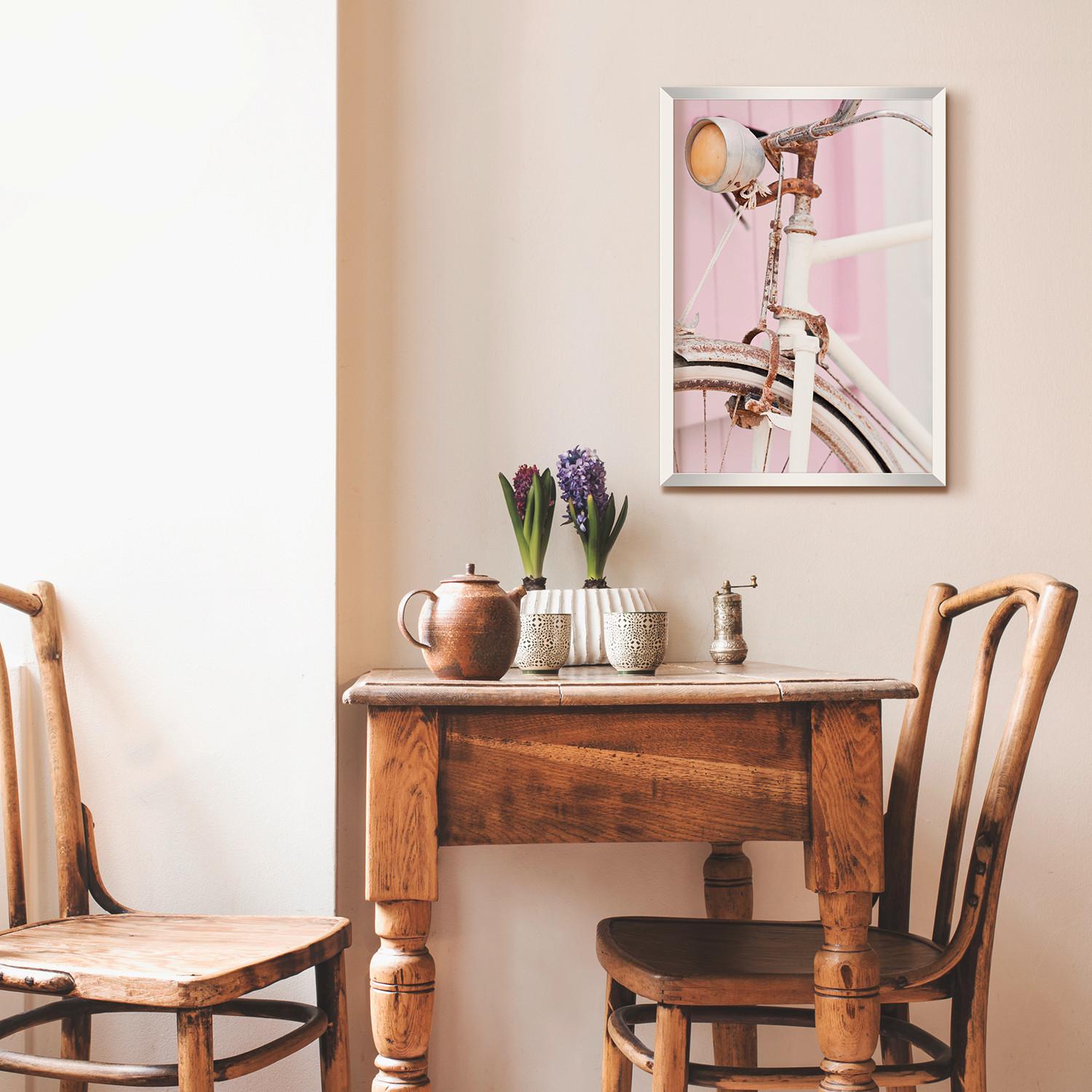 Bild Vous in Rosa/Weiß ca. 30x40cm - Rosa/Weiß, Holzwerkstoff/Papier (30/40cm) - Modern Living