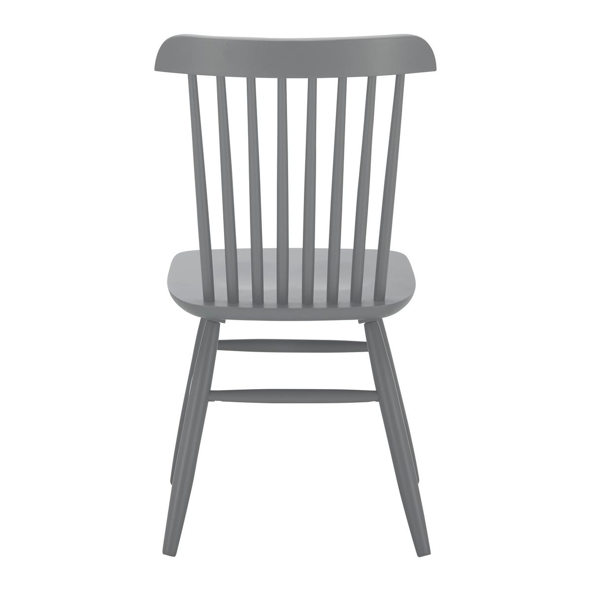 Stuhl-Set Pedro Grau lackiert Buche massiv - Grau, MODERN, Holz (48/89/52cm) - Bessagi Home