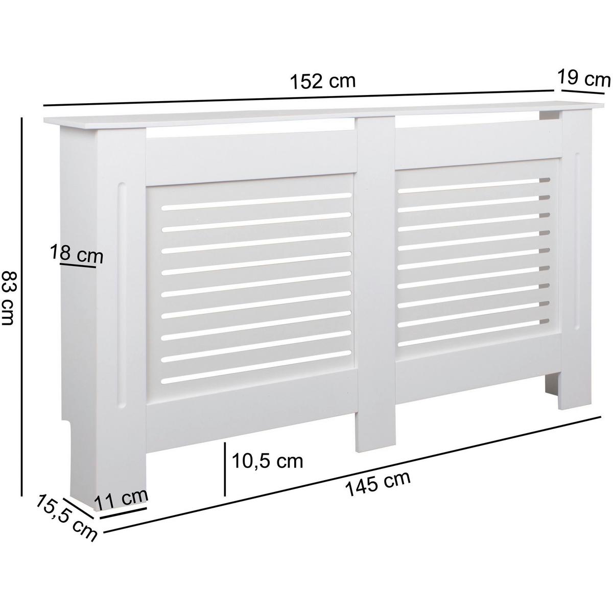 Stenska Dekoracija Wohnling - bela, Moderno, leseni material (152/83/19cm) - MID.YOU