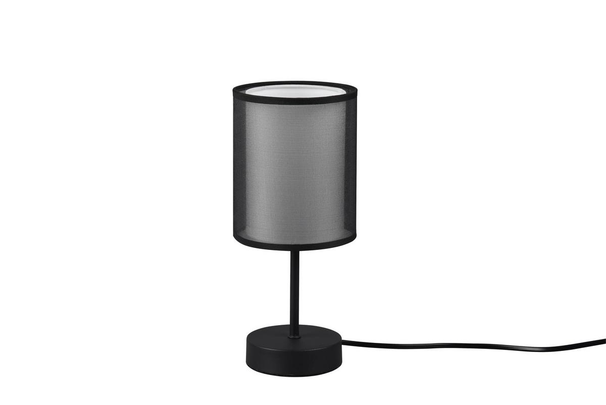 Tischleuchte Burton Grau/Schwarz max. 28 Watt - Schwarz/Grau, Basics, Textil/Metall (12,5/28,5cm) - Trio Leuchten