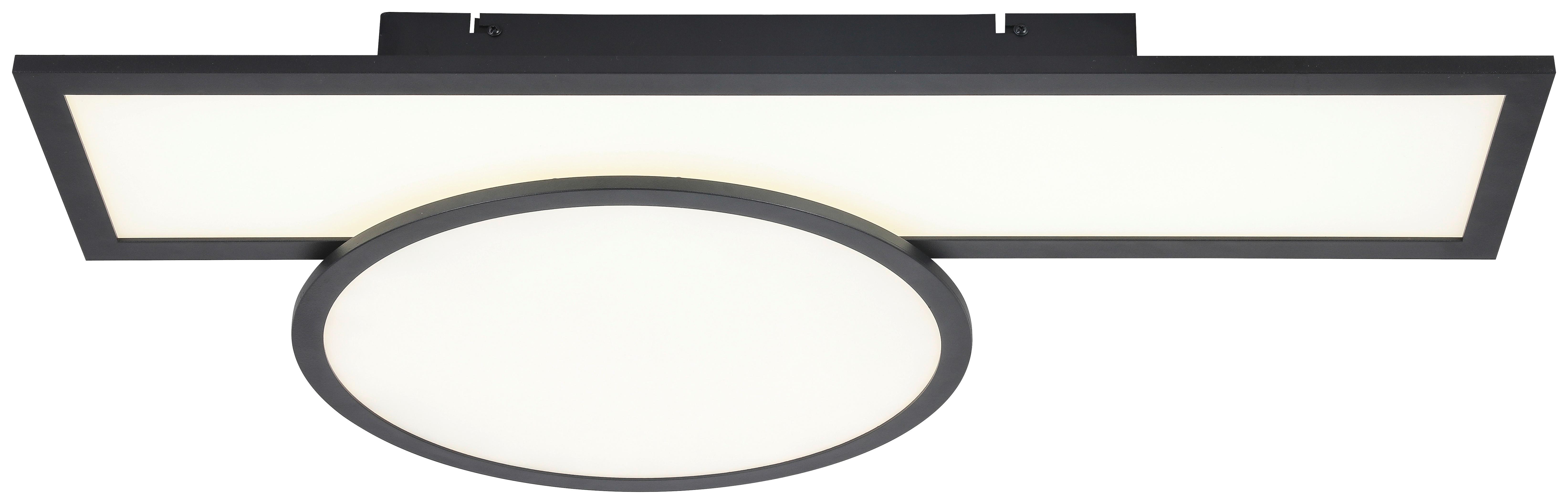 LED Mennyezeti Lámpa Lilsu - Fekete, modern, Műanyag/Fém (80/50/7cm) - Visiona