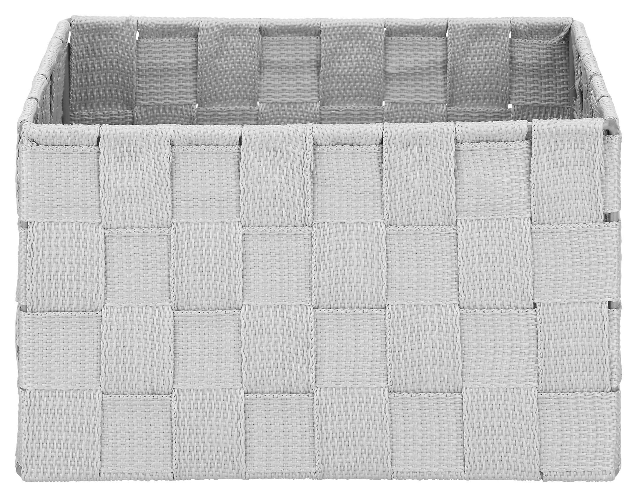 Korb Charlotte S in Hellgrau - Hellgrau, Kunststoff/Metall (20/15/12cm) - Modern Living