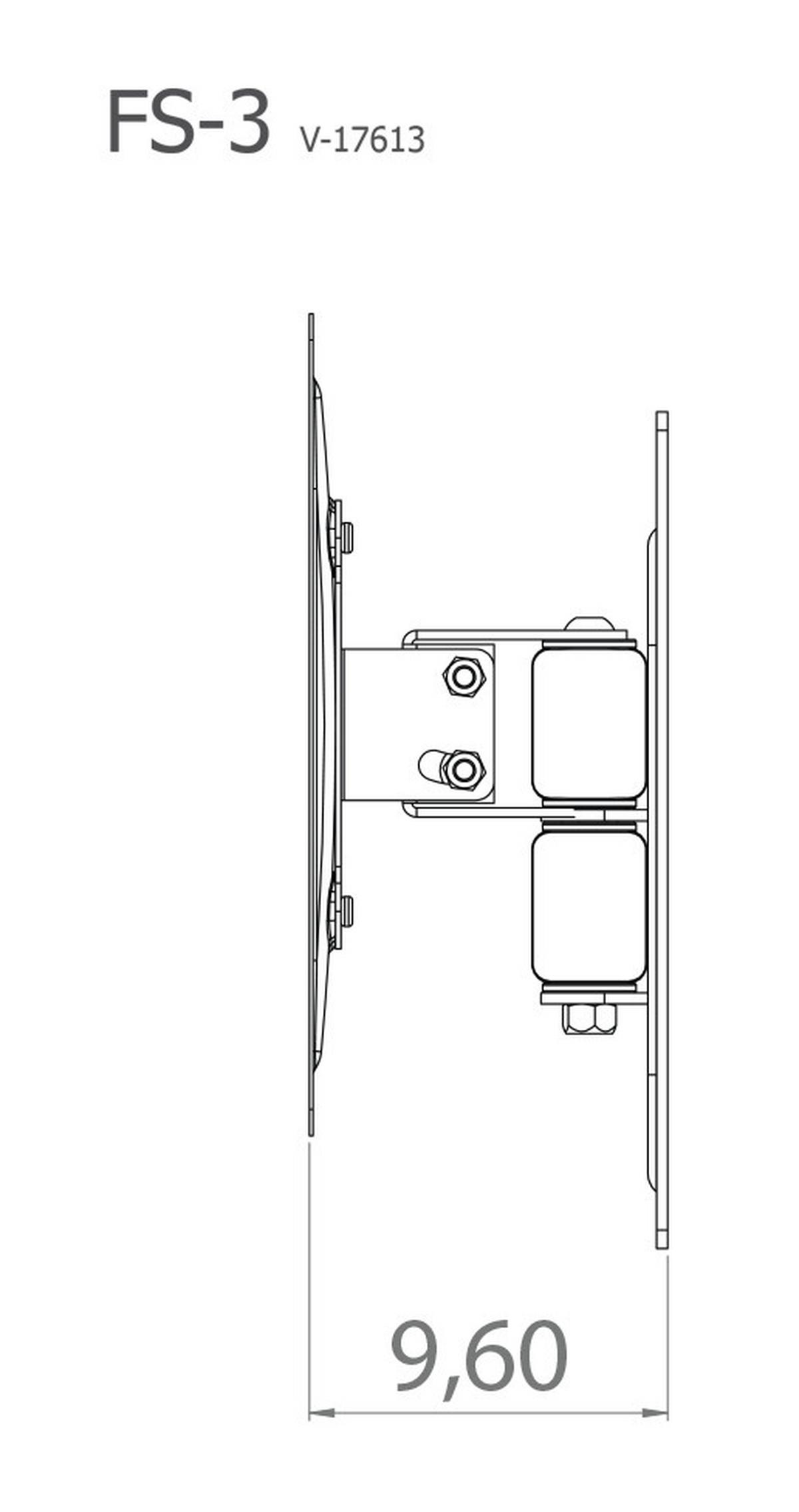 Stenski Nosilec Za Tv Fs 3, Srebrna, 21,9 Cm - srebrne barve, Konvencionalno, kovina (21,9/28/9,6-35,7cm) - MID.YOU