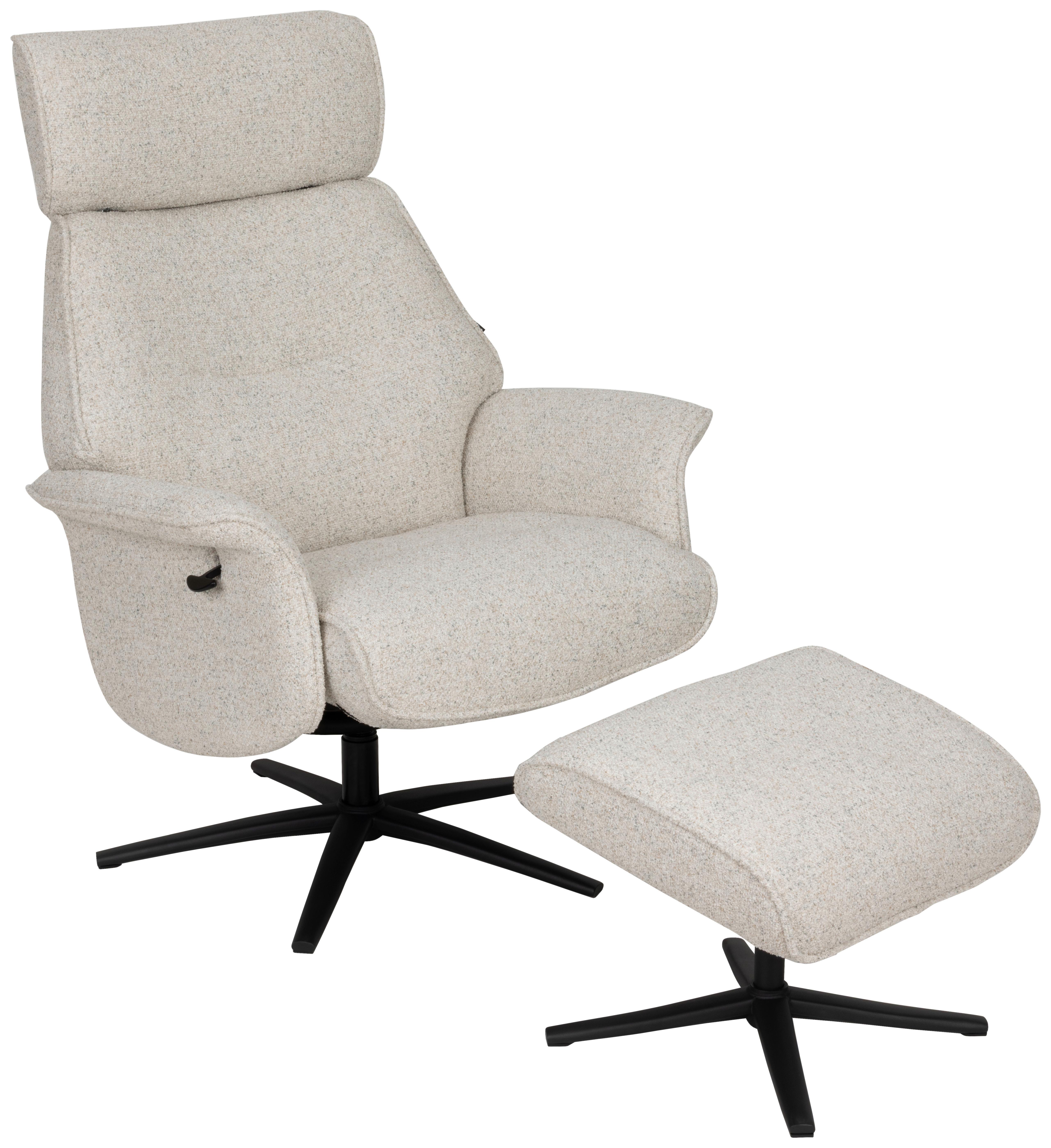 Počivalnik Mellow, Krem Barva - črna/krem barve, Design, kovina/tekstil (77/108/81cm) - Livetastic