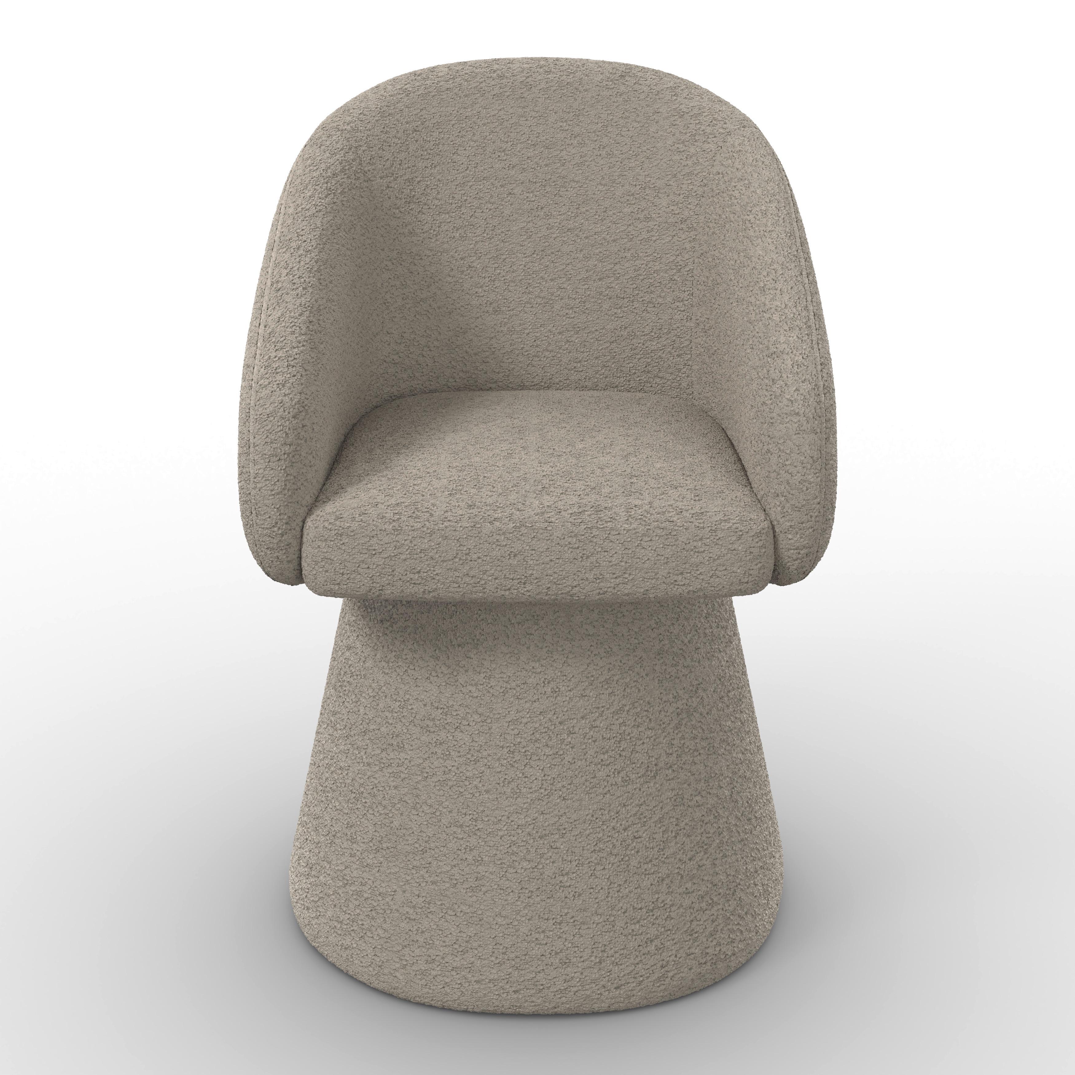 STOL MED ARMSTÖD MAIA - grå, Modern, metall/textil (60/84,5/59cm) - Bessagi Home