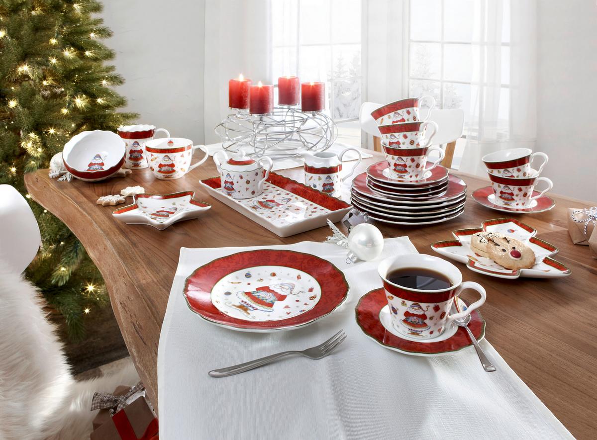 SERWIS KAWOWY CHRISTMAS DREAM - różnokolorowy, Basics, ceramika - X-Mas