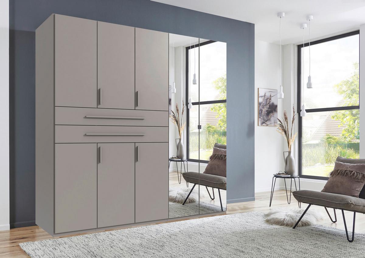 Ormar S Klasičnim Vratima Lumio - sivo-bež, Konvencionalno (225/208/65cm) - Modern Living