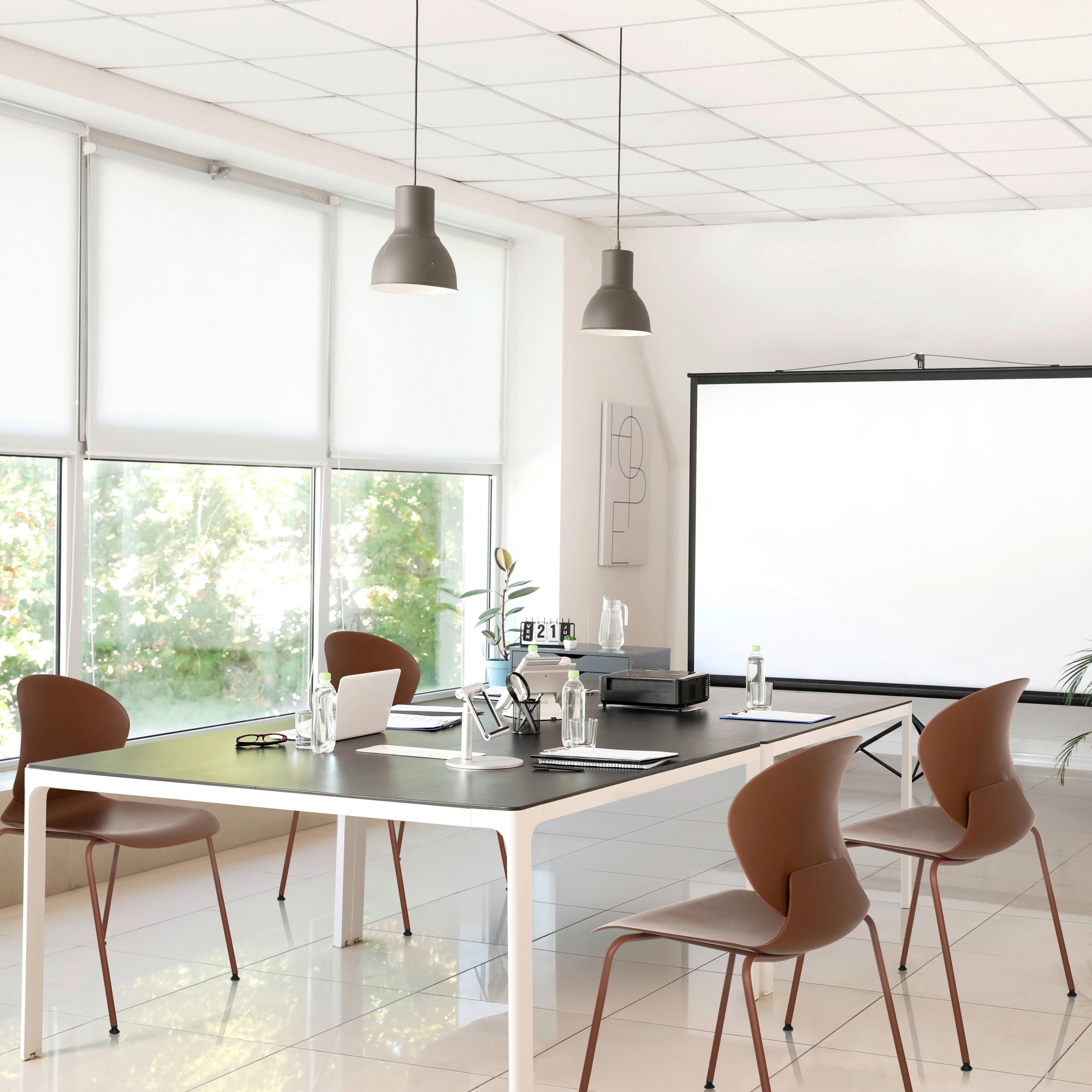 Konferenčni Stol T36 Vi, Rdečerjava - srebrne barve/rdečerjava, Moderno, kovina/umetna masa (56/80/54cm) - MID.YOU
