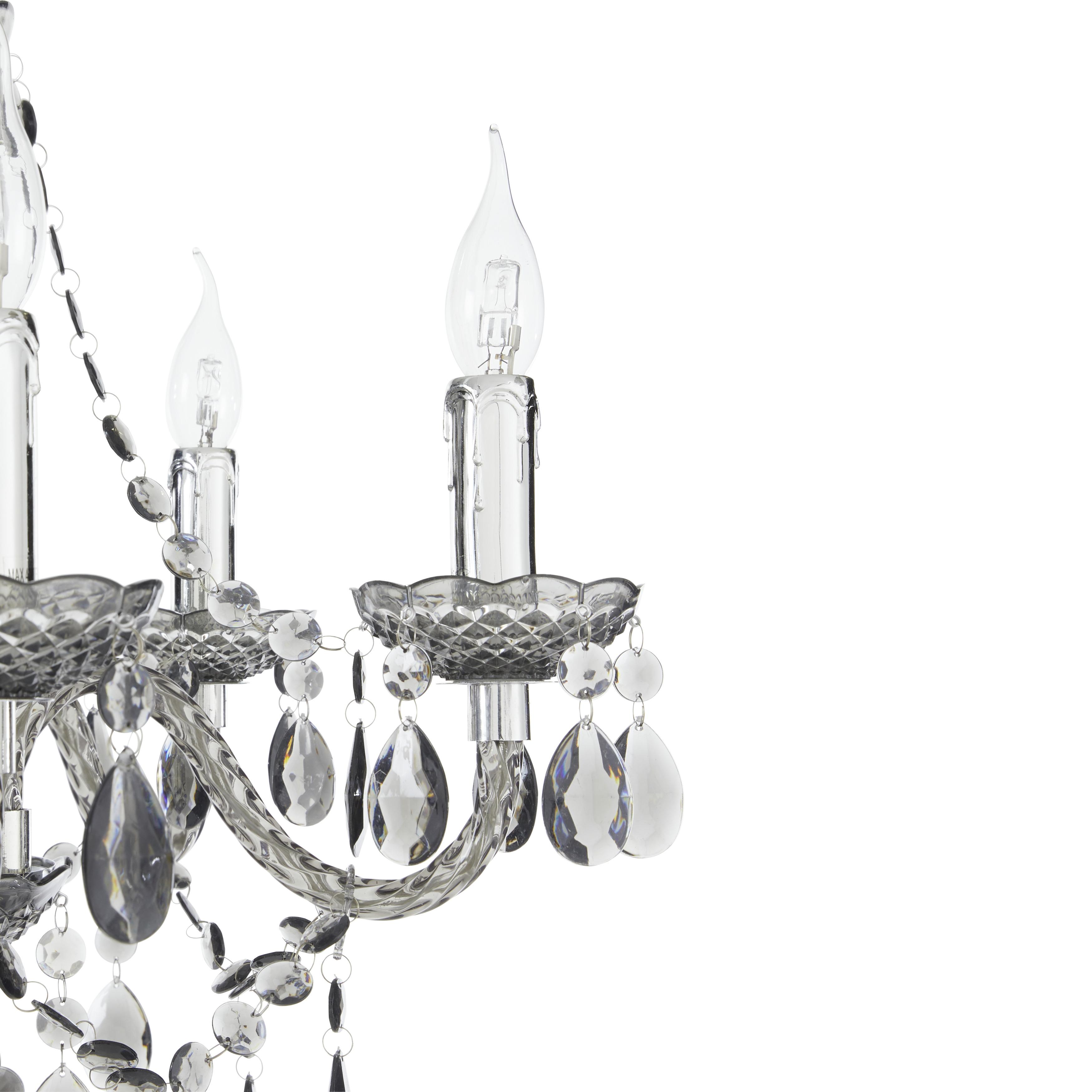 HÄNGLAMPA ISABELLA -AKT- - klar/kromfärg, Romantik / Lanthus, metall/plast (51/149cm) - Mömax