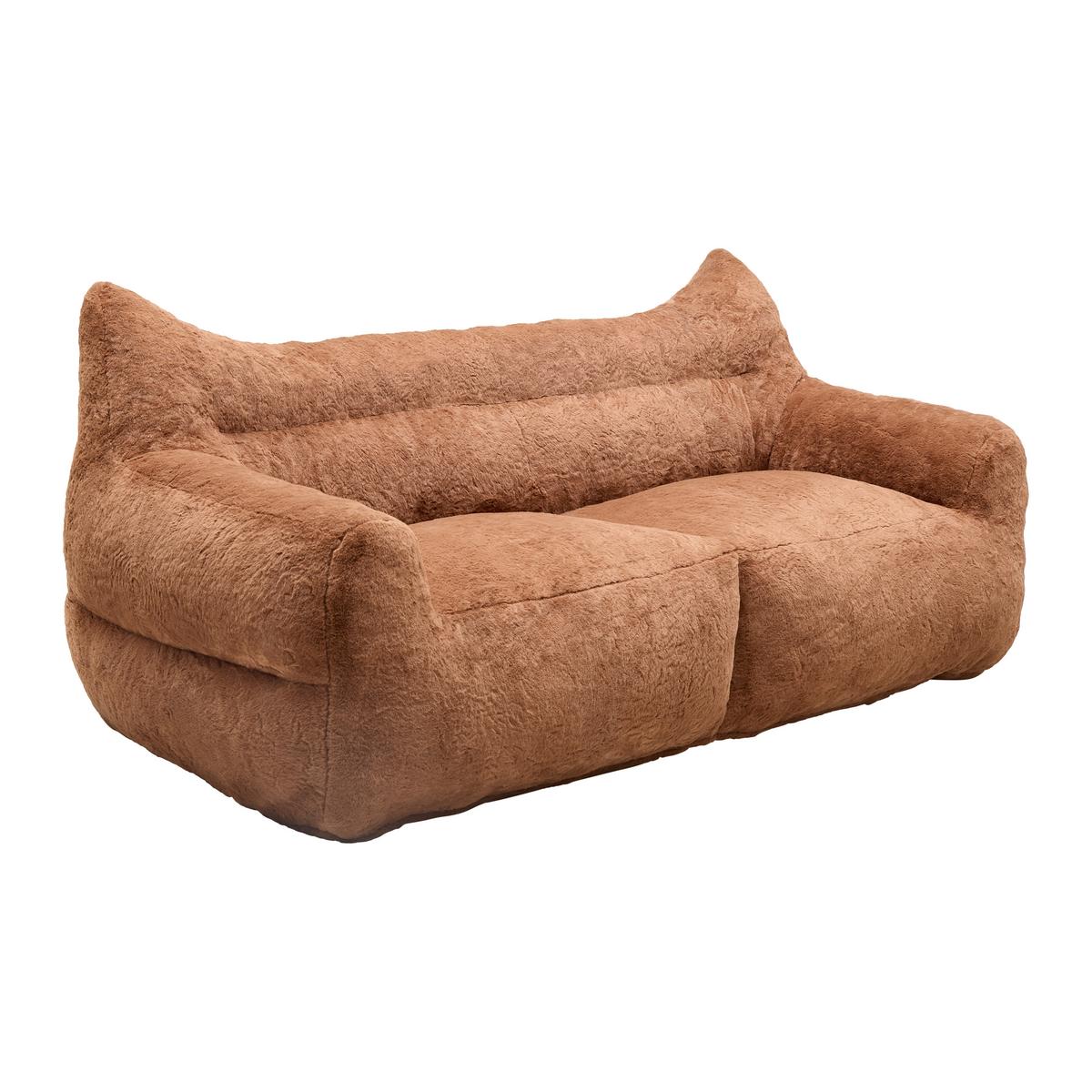 2-Sitzer-Sofa Leni Braun Kunstfell - Braun, MODERN, Textil (190/80/92cm) - Mömax