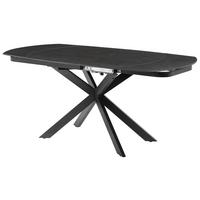 Raztegljiva Miza Senna, Temno Siva, 120-180x90 - siva/črna, Moderno, kamen/kovina (120-180/90/75.5-79cm) - P & B