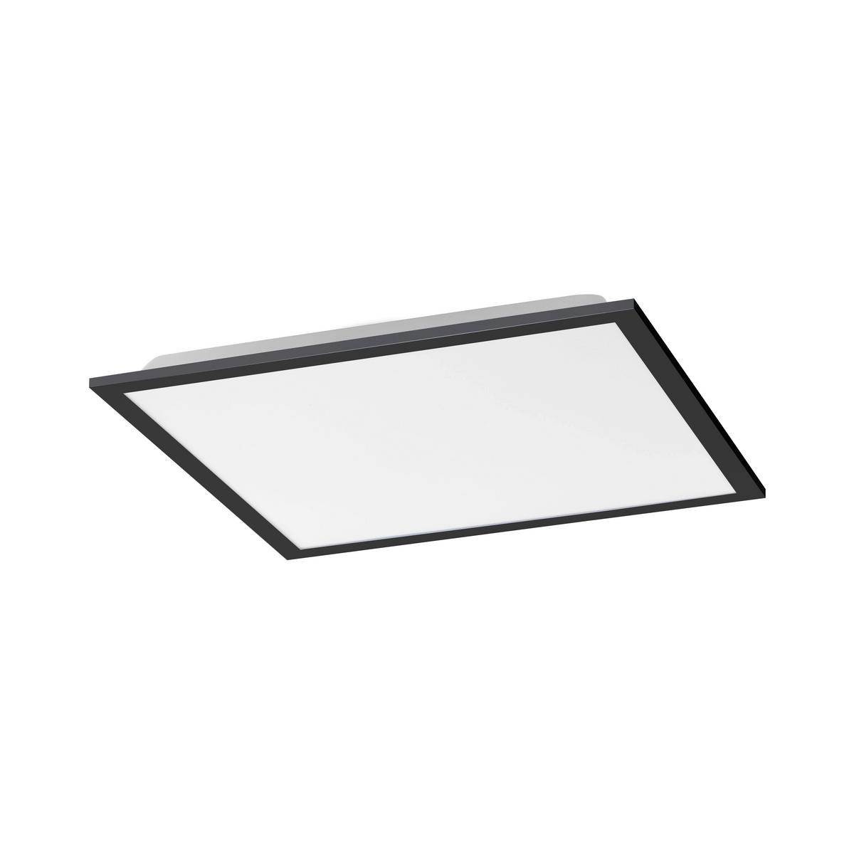 LED-Deckenleuchte Flat max. 23,5 Watt - Schwarz, Basics, Kunststoff/Metall (44,5/44,5/7cm)