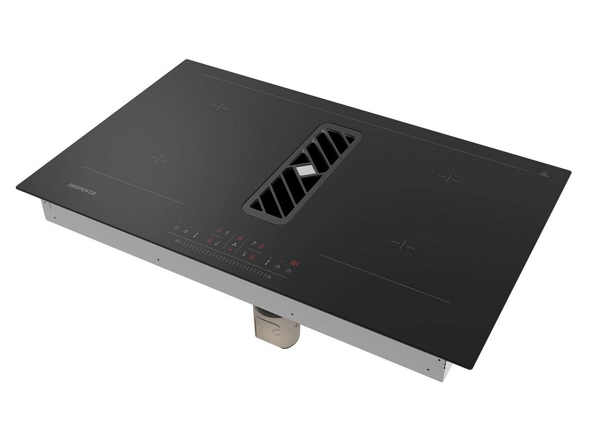 Kuhalna Plošča Z Napo Calima, 83x52cm - črna, Basics, steklo (83/20/51,5cm) - Respekta