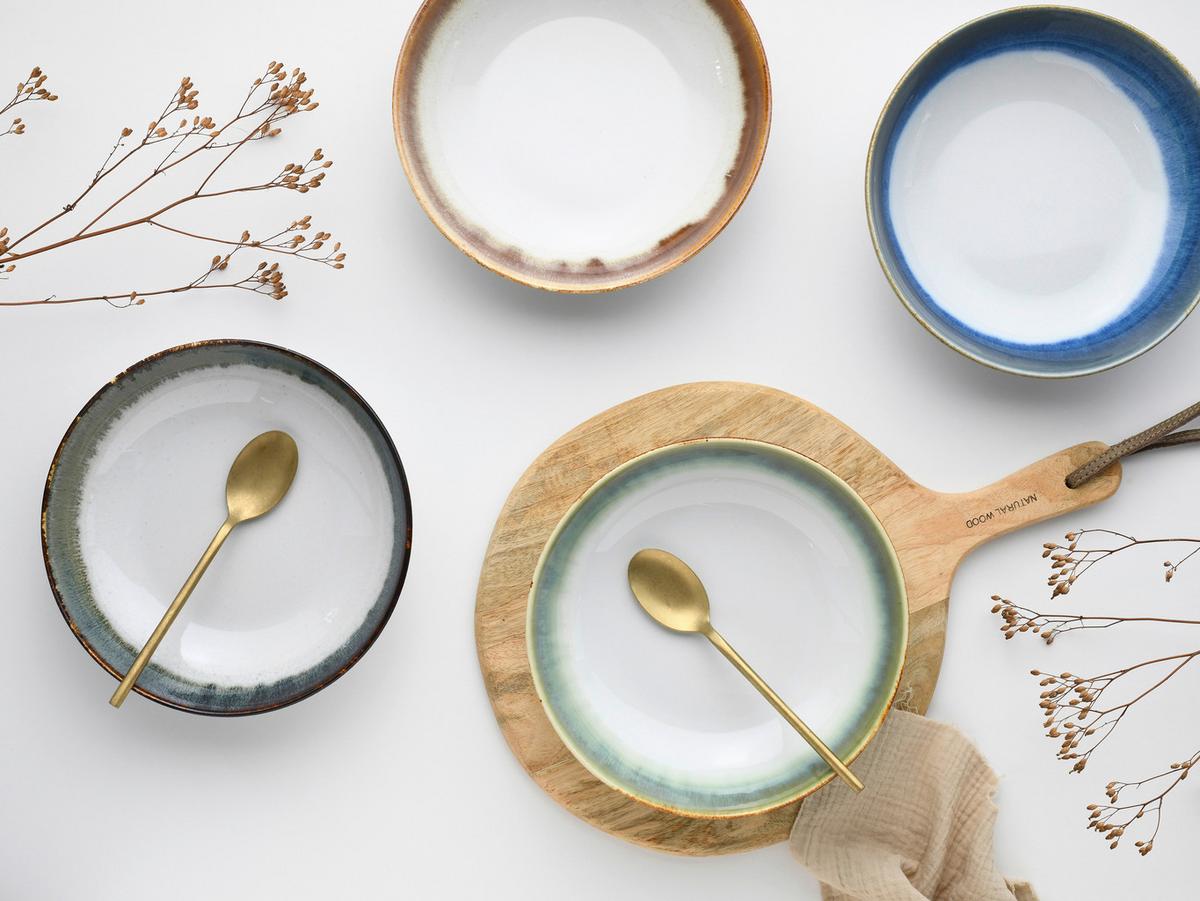 Set Posod Cascade Bunt, 4-Delni - modra/siva, Basics, keramika (22,5/5cm) - Creatable