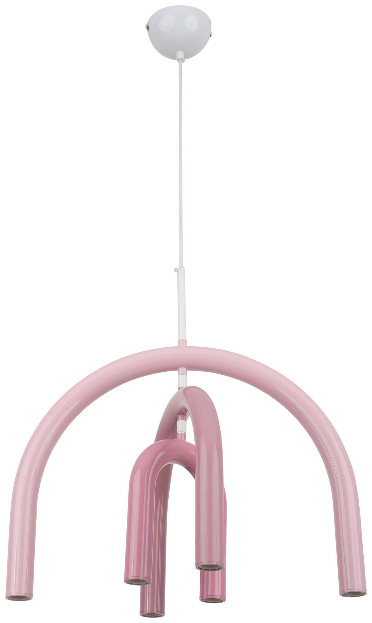 LAMPA WISZĄCA KEKE - liliowy/biały, Design, metal (45/35/120cm) - Collett's Monde