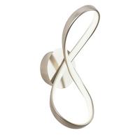 Wandleuchte Infinity Silberfarben max. 12 Watt - Silberfarben, Design, Metall (15/15/34cm)