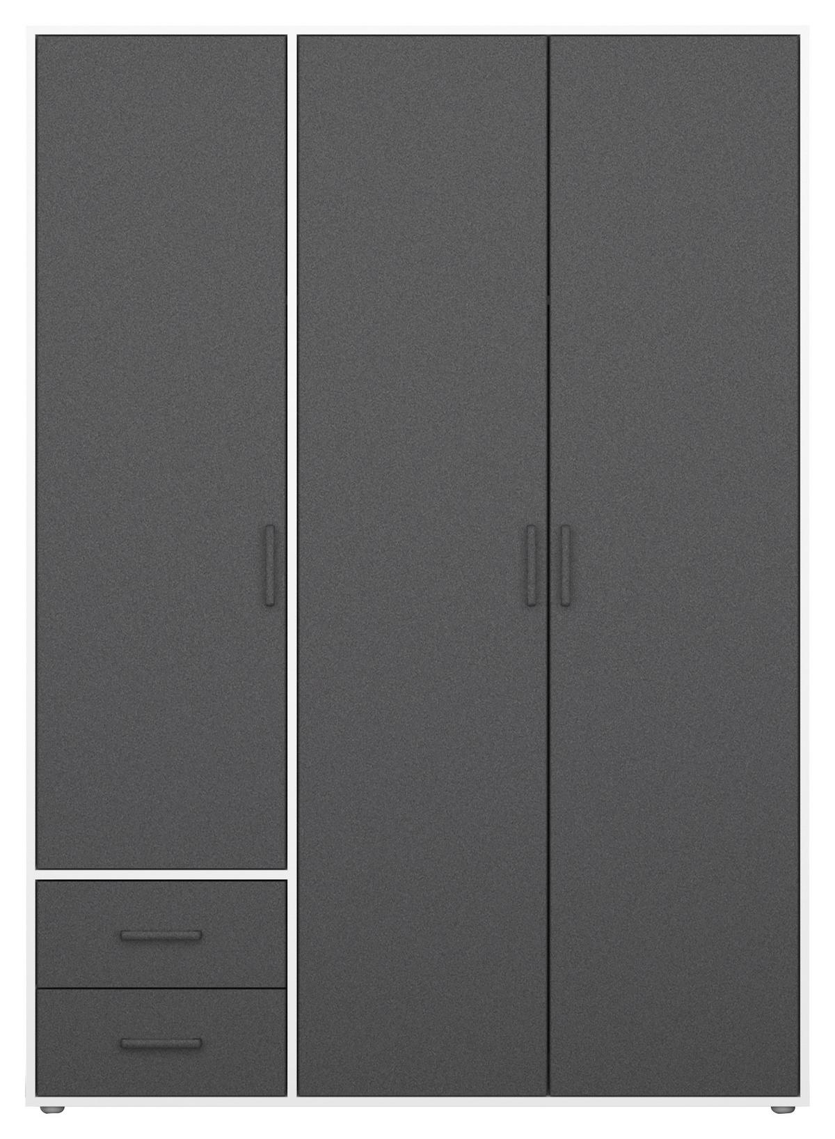 DULAP  USI ROTATIVE VOYAGER - alb/gri, Modern, material pe bază de lemn (140/194/53cm) - Modern Living