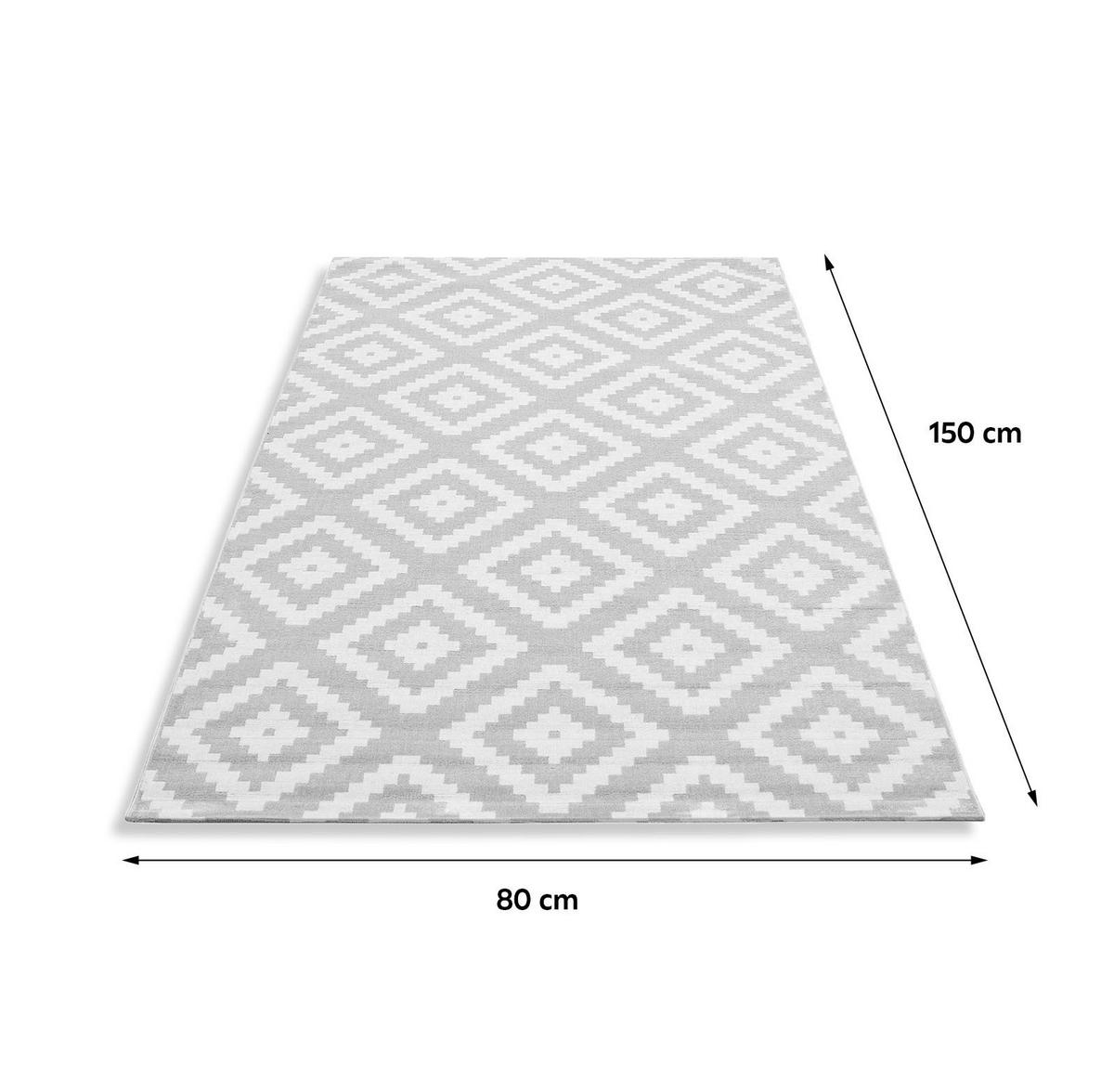 Webteppich Plus Pink ca. 80x150cm - Pink, KONVENTIONELL, Textil (80/150cm) - Novel