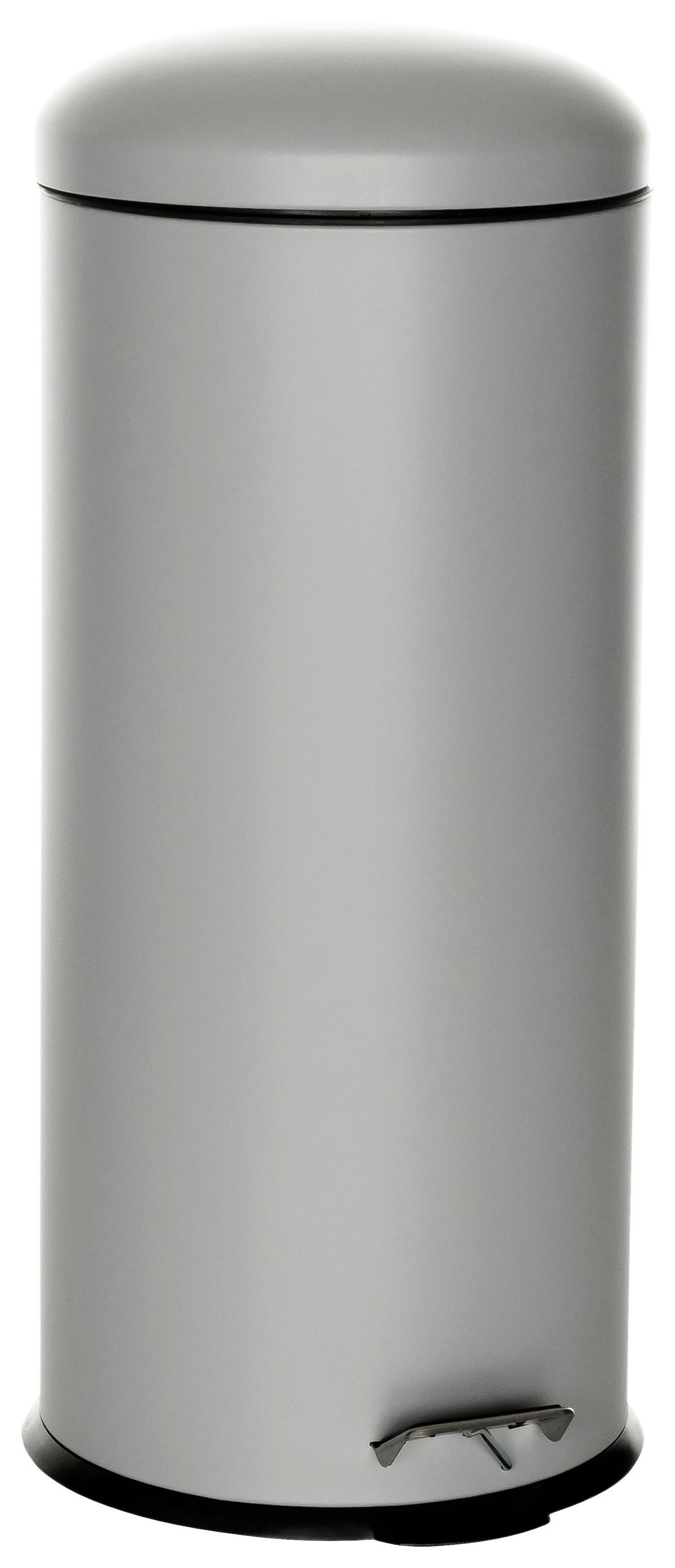 Koš Za Smeti Clean Viii, 30 L, Siva - siva/črna, Basics, kovina/umetna masa (30/69/30cm) - MID.YOU