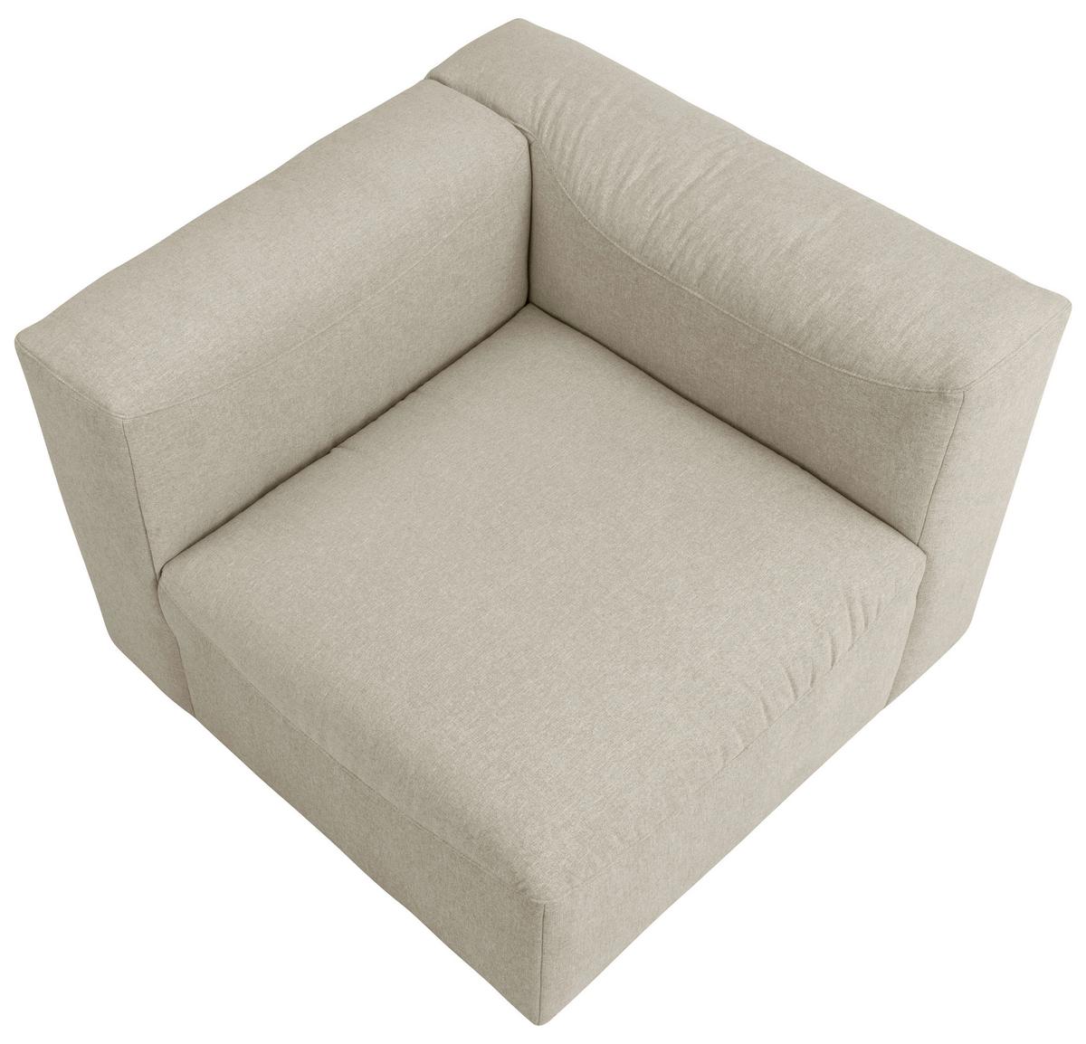 SOFAELEMENT LENA - Creme, Design, Kunststoff/Textil (100/73/100cm) - Max Winzer
