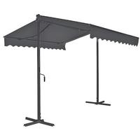 Stand-Markise Anthrazit - Dunkelgrau/Anthrazit, Basics, Kunststoff/Metall (300/260/300cm) - Gardenson