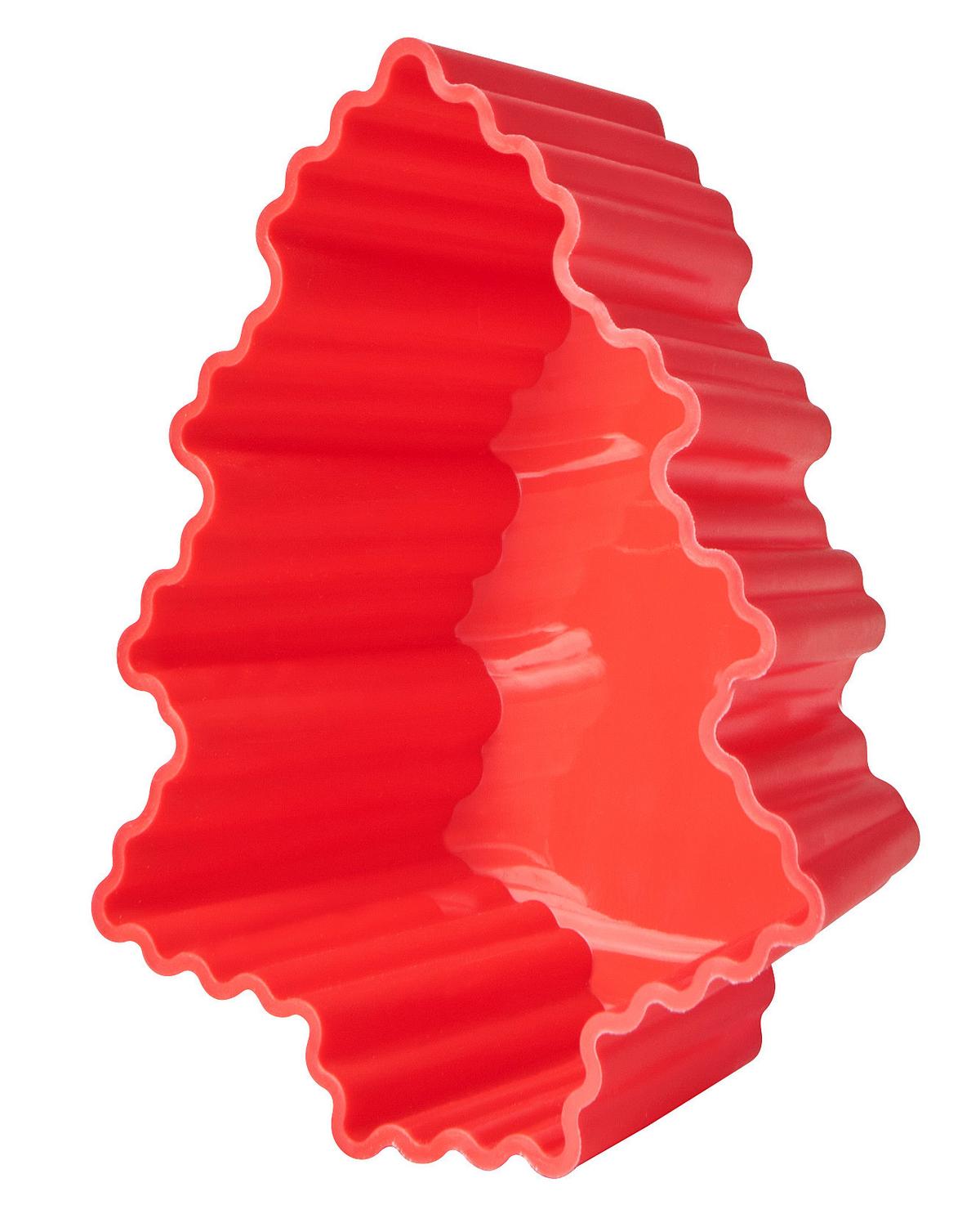 Cupcakeset Christmas Fable Rot/Grau, 4-teilig - Rot/Grau, KONVENTIONELL, Kunststoff - Modern Living