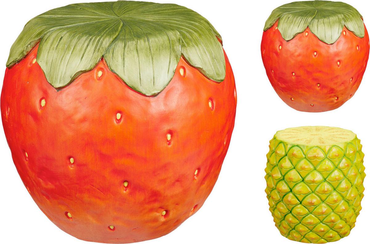 Ülőke Fruit - sárga/piros, műanyag (31/31/31cm)