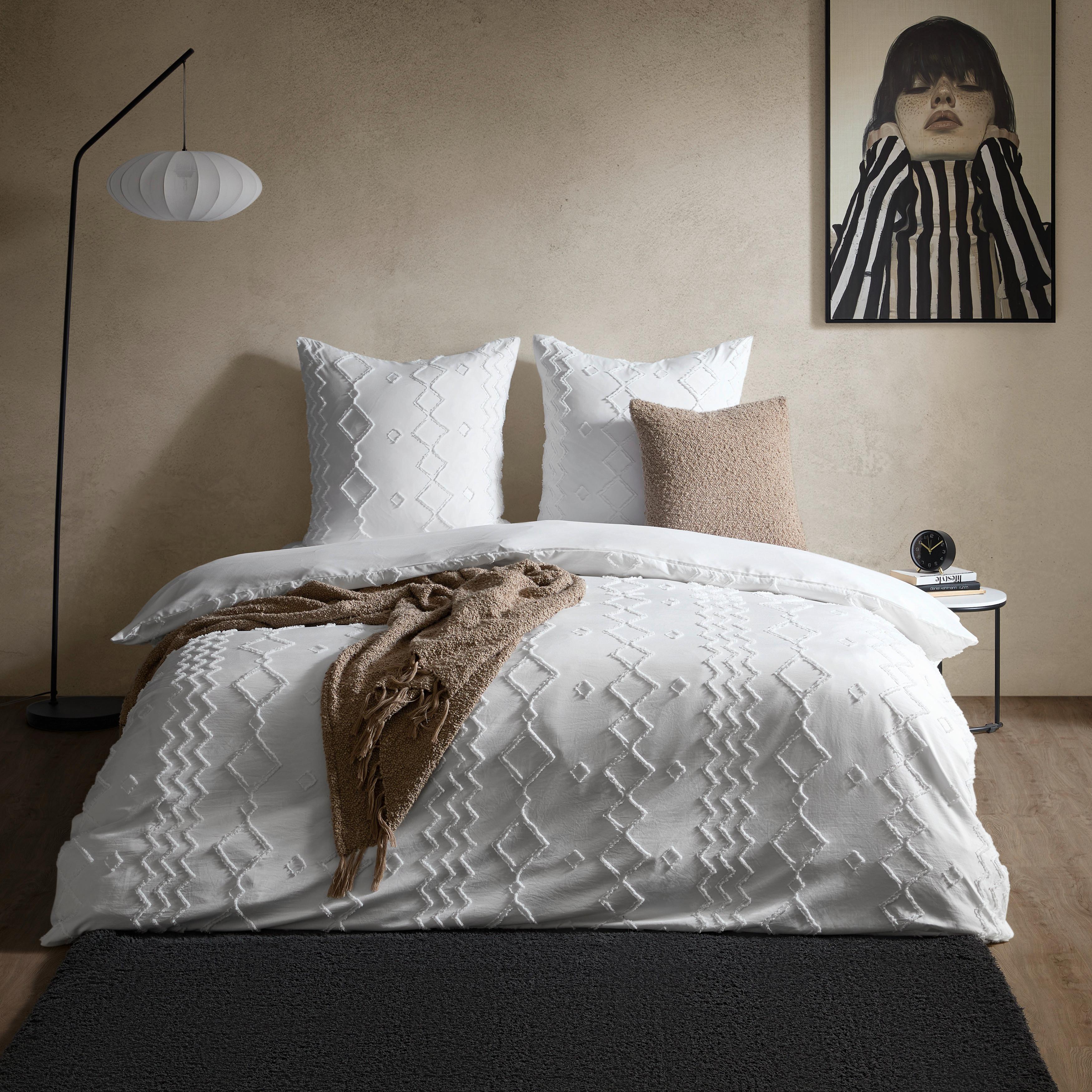 Posteljnina Jaqueline, Bela, 60/80, 140/200 - tekstil (140/200cm) - Mömax