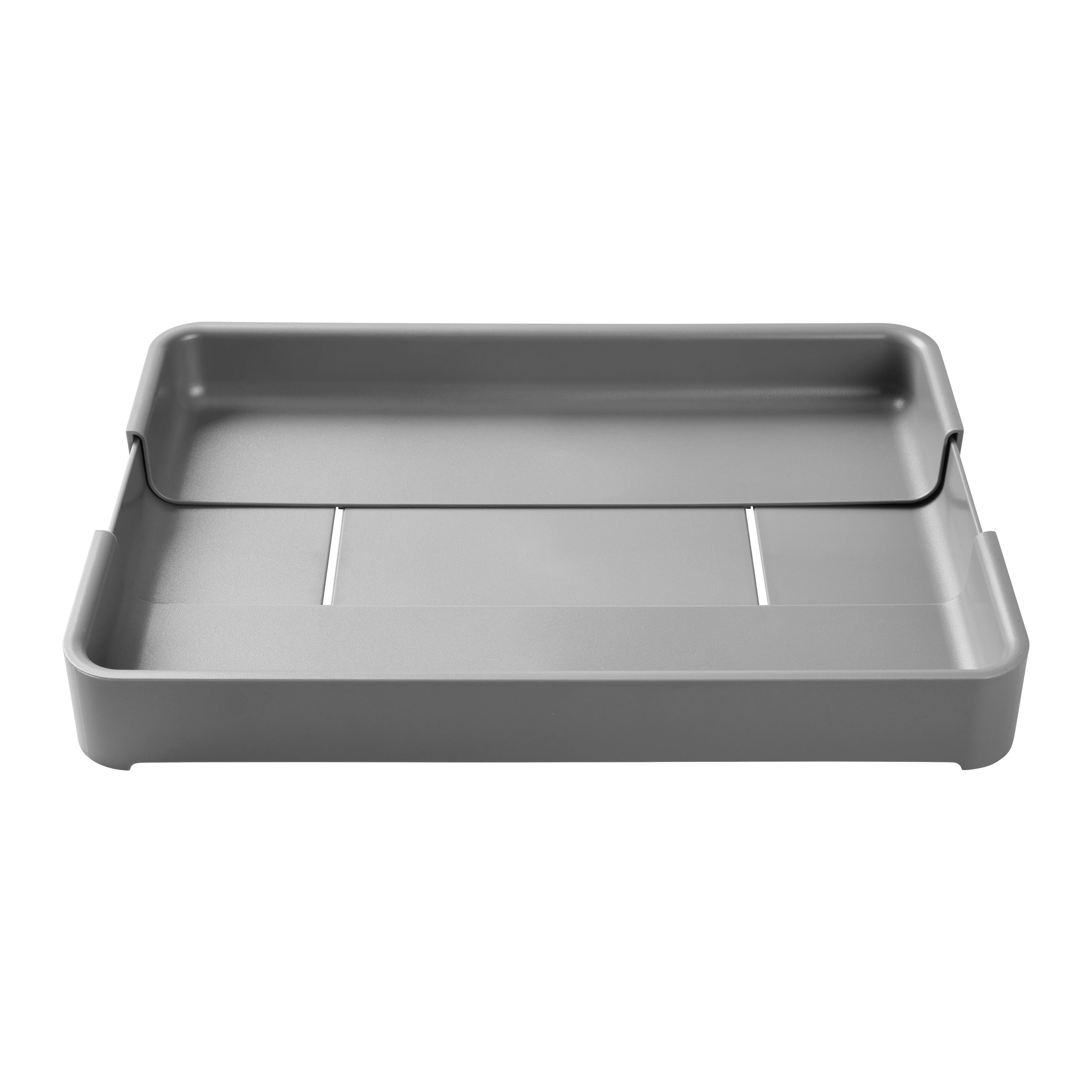 BESTICKLÅDA LIS -EXT- - grå, Modern, plast (38,1/19,1/4,8cm) - Mömax