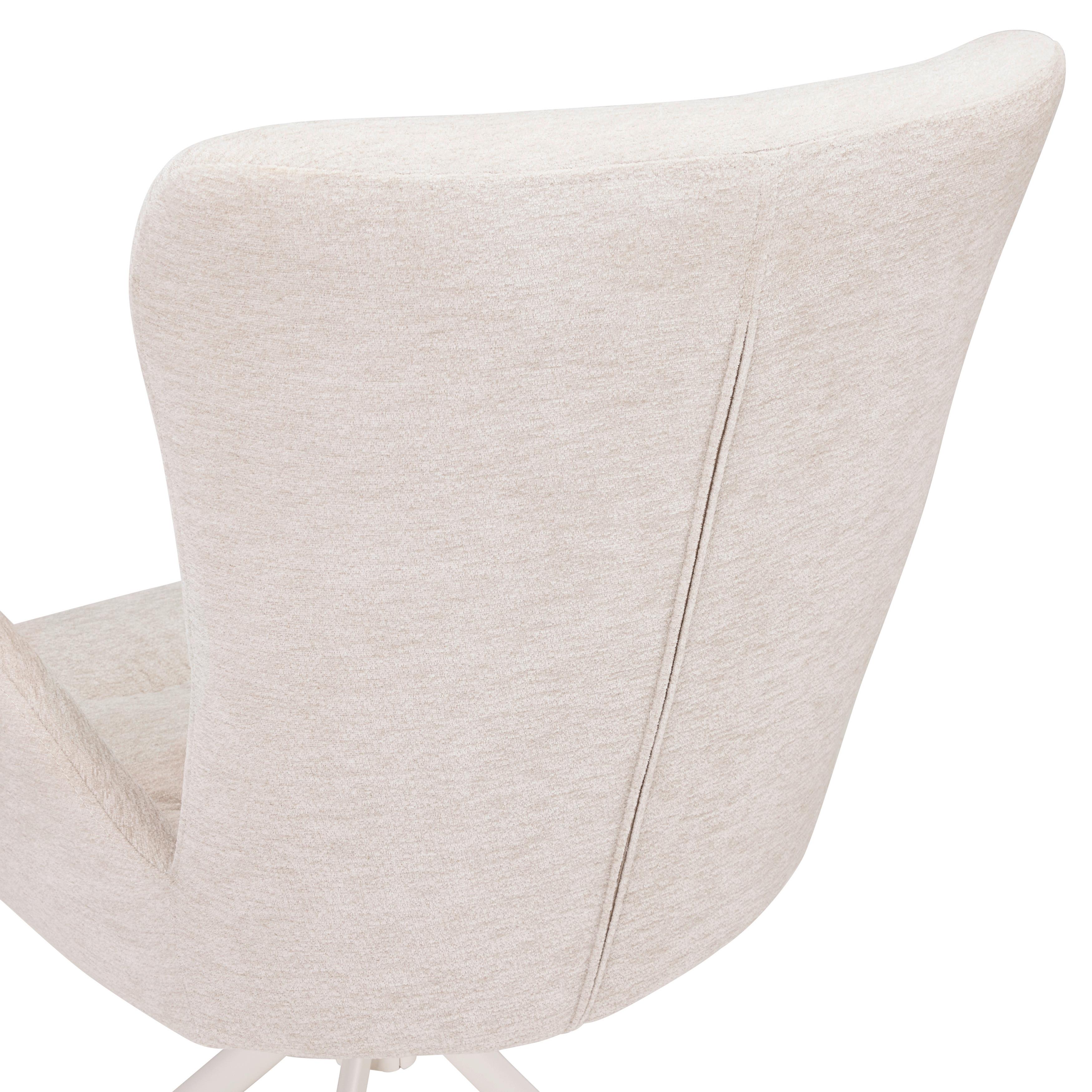 STOL MED ARMSTÖD STELLA - beige, Design, metall/textil (58/91/65cm) - Mömax