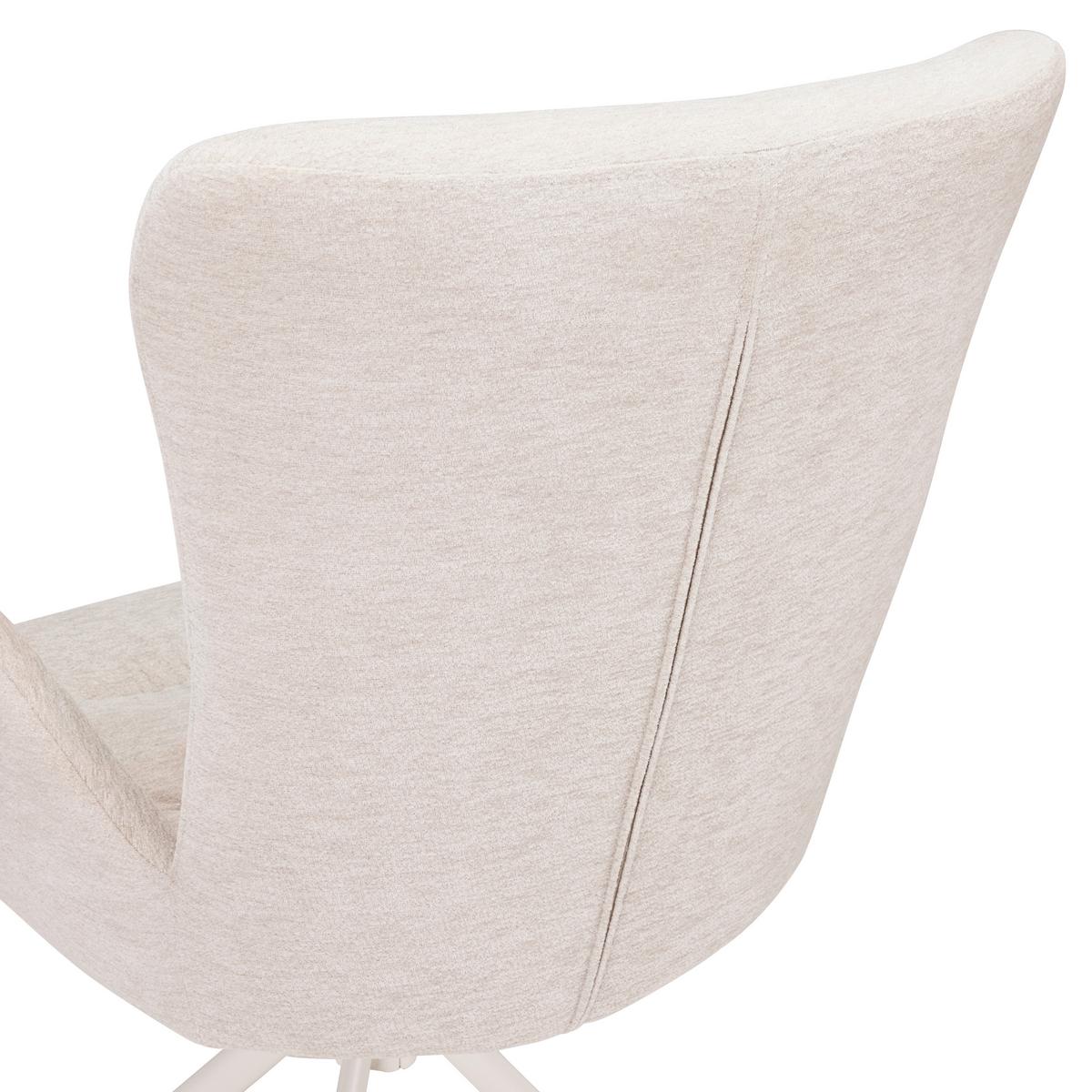 Karosszék Forgatható Stella - bézs, Design, textil/fém (58/91/65cm) - Mömax